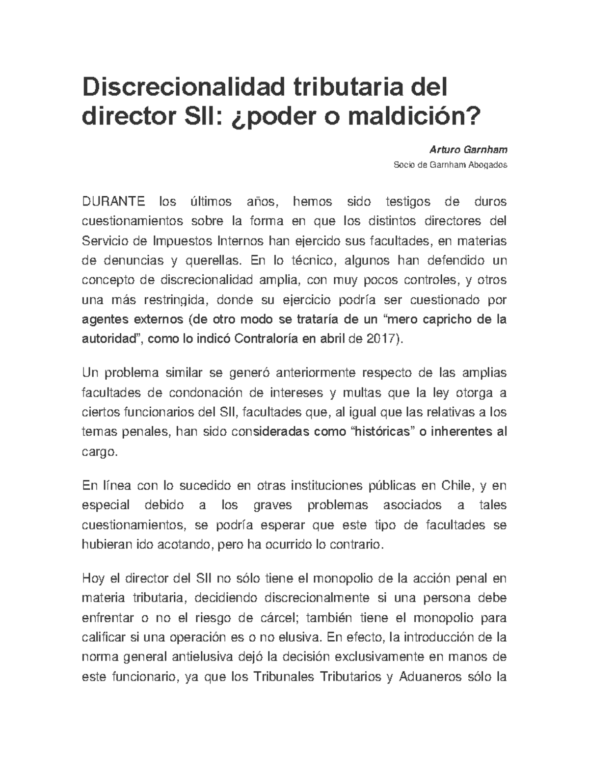 1401994869 8- Discrecionalidad tributaria del director SII.- Arturo ...