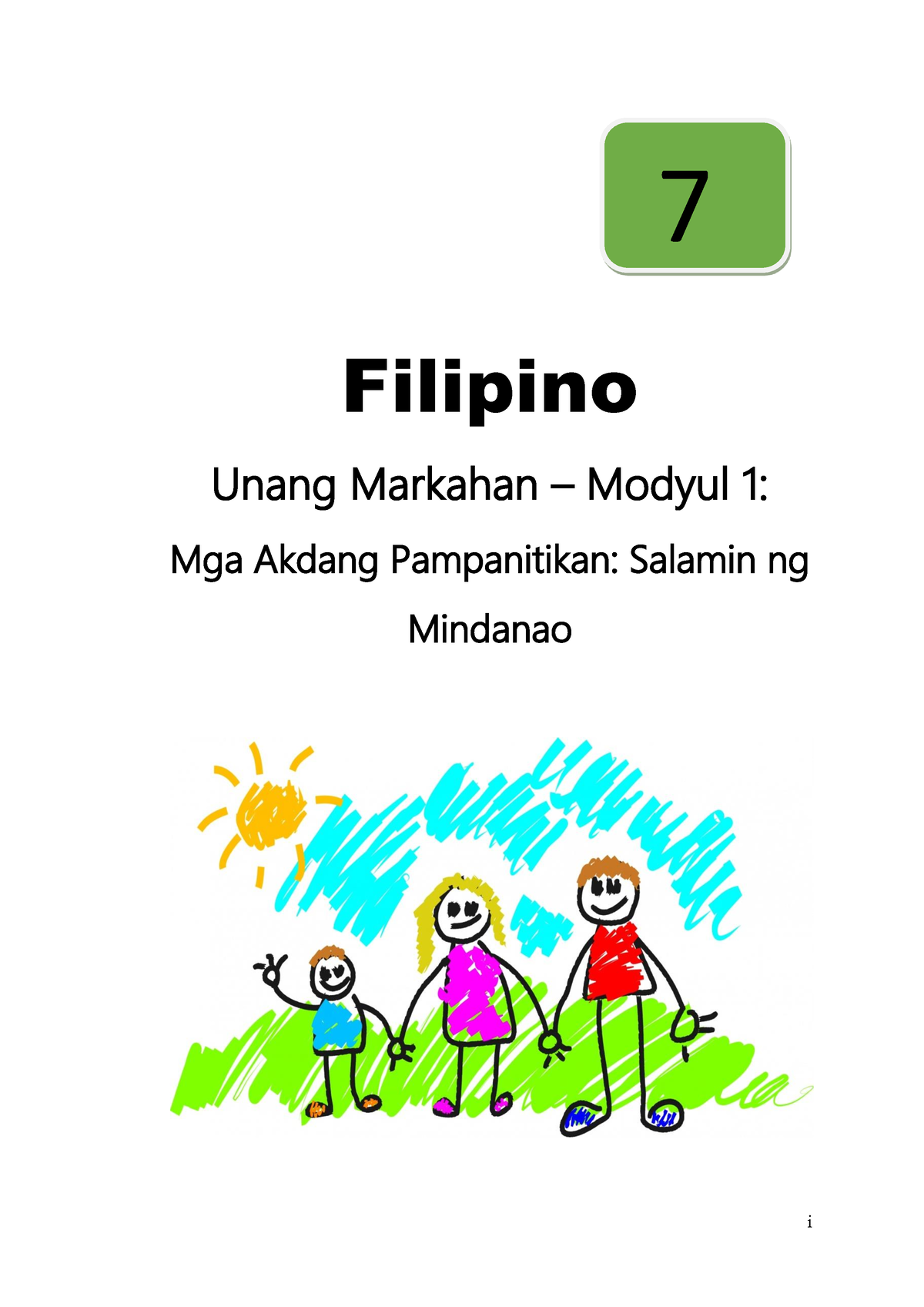 Filipino 7 - IMPORTANT NOTES - I Filipino Unang Markahan – Modyul 1 ...