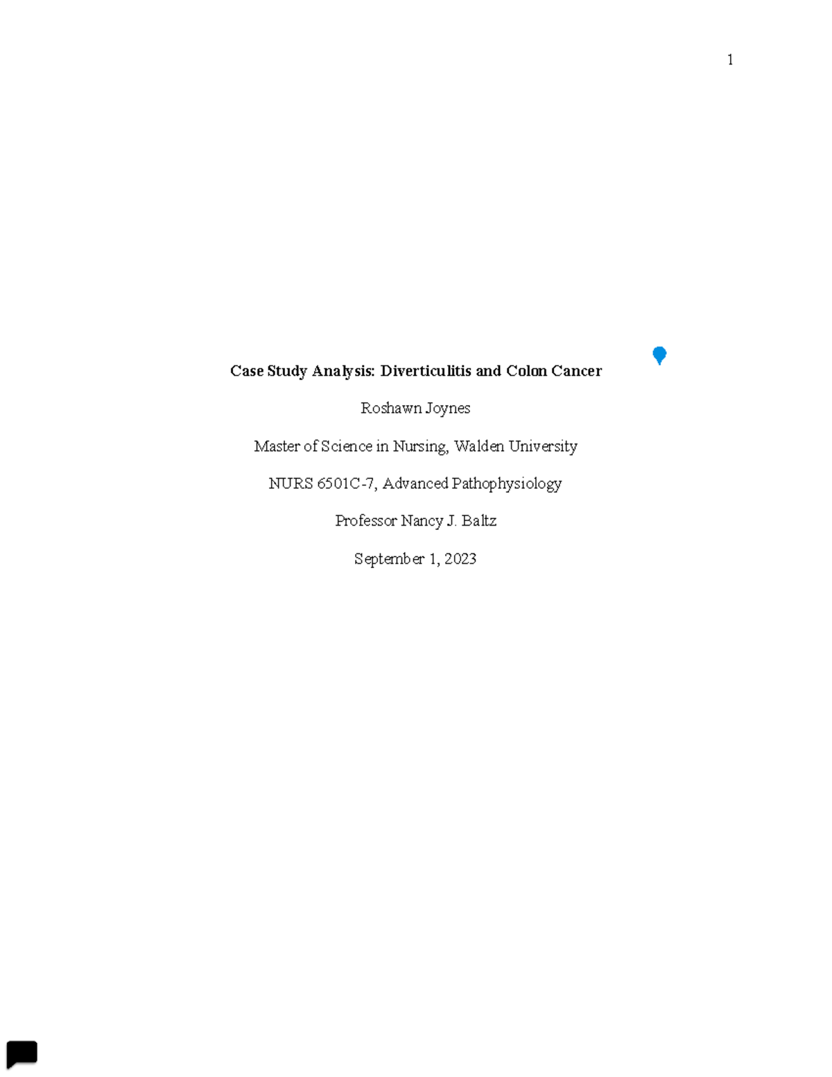 Assignment 1 - Cellular alteration - Case Study Analysis ...