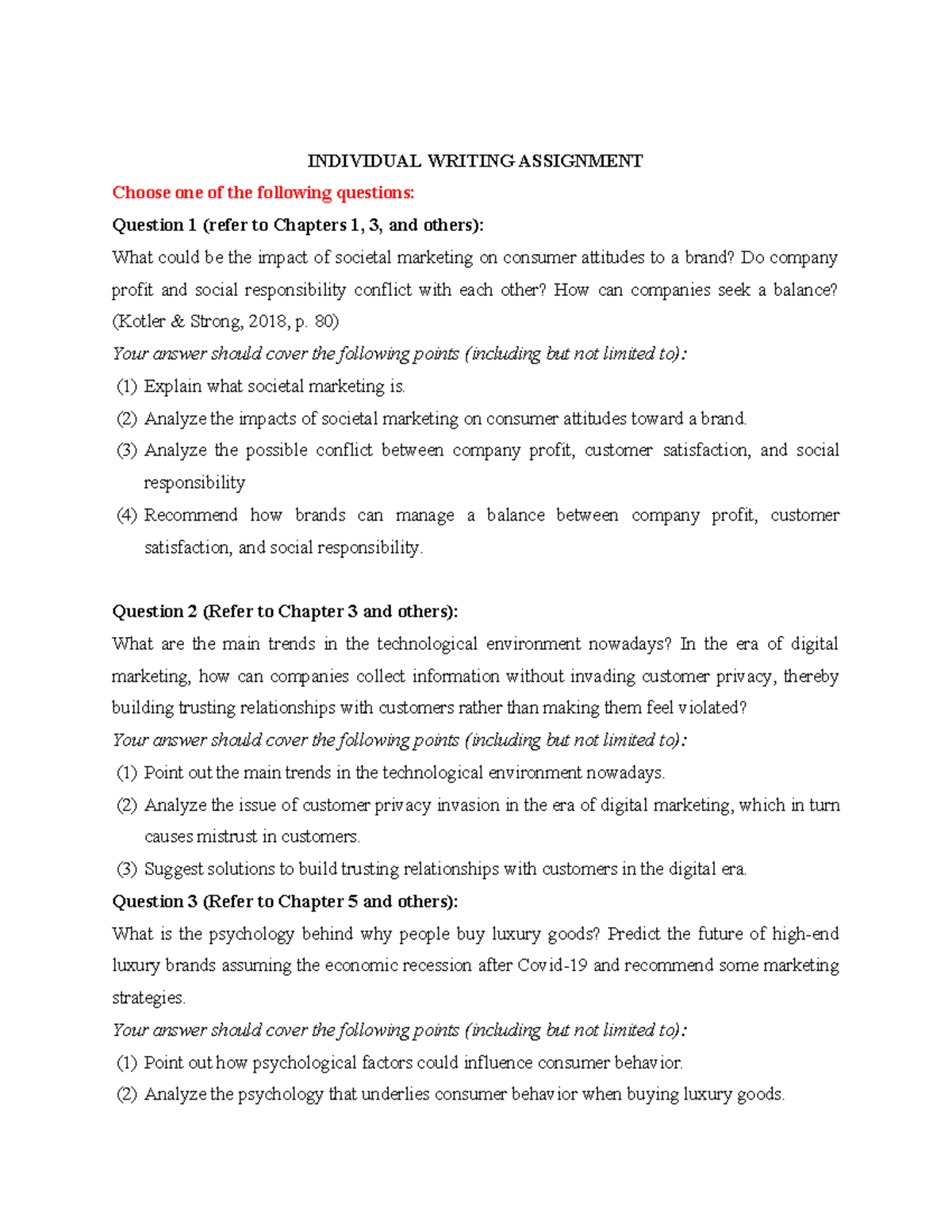 FA2024 MKT101.Guideline Individual Writing and Group Assignment ...