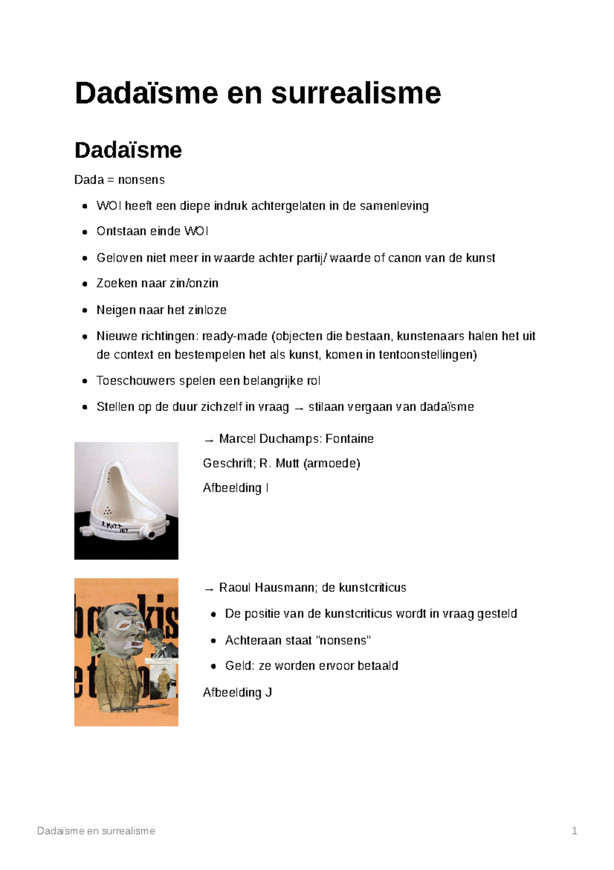 EST dadaïsme en surrealisme Dadaïsme en surrealisme Dadaïsme Dada