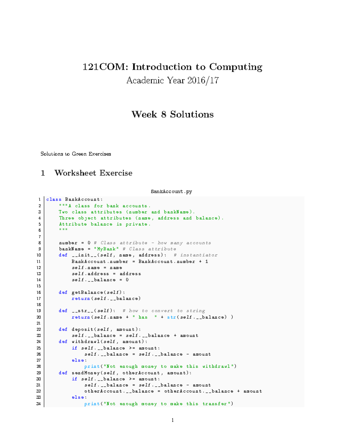 Worksheet 8 Answers - 121COM: Introduction to Computing Academic Year ...