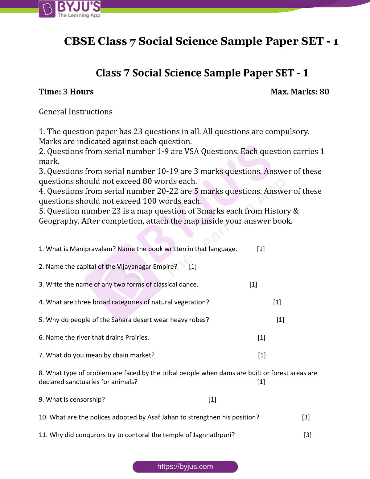 social science assignment class 7