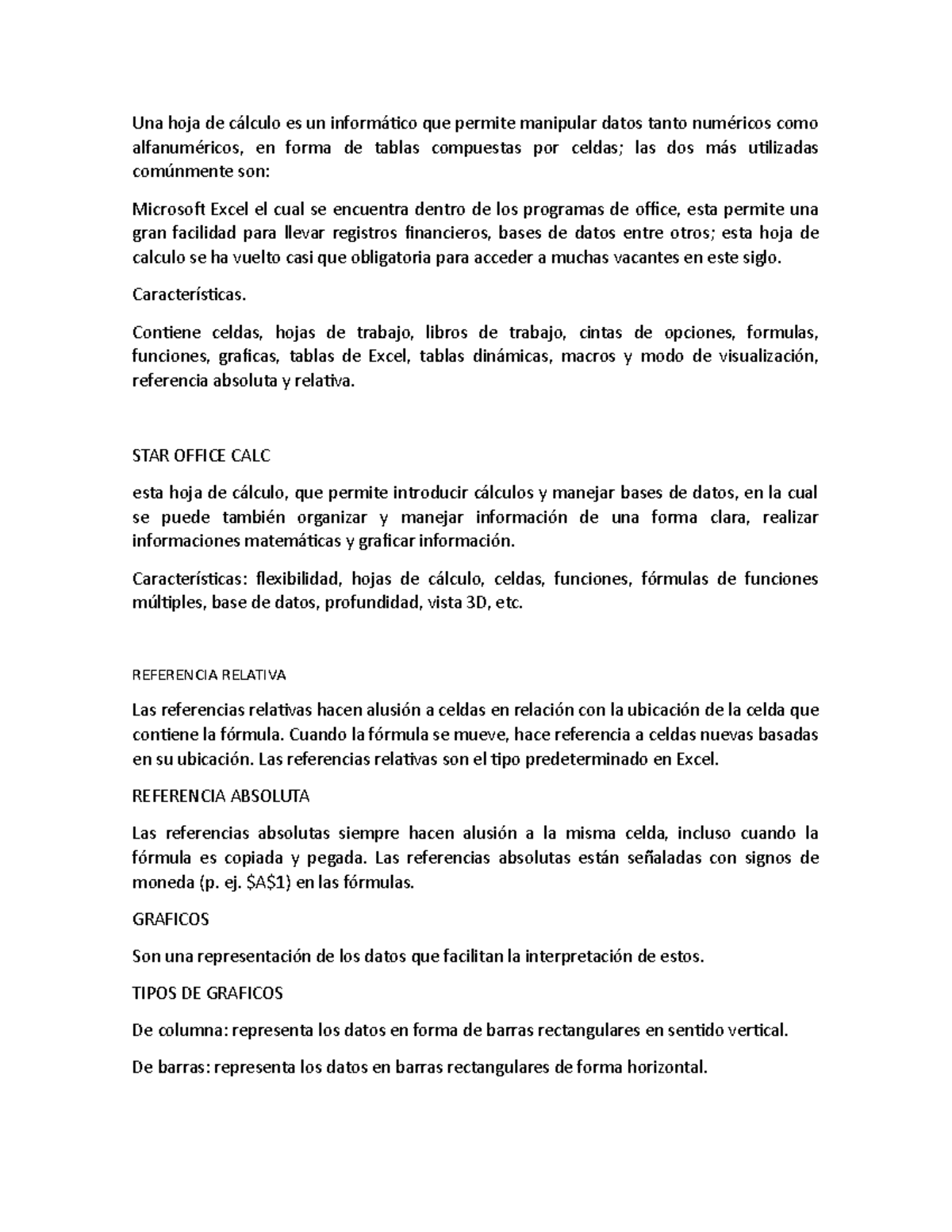 Hojas DE Calculo Apuntes 1 Una hoja de cálculo es un informático Hojas DE Calculo Apuntes 1 Una hoja de cálculo es un informático