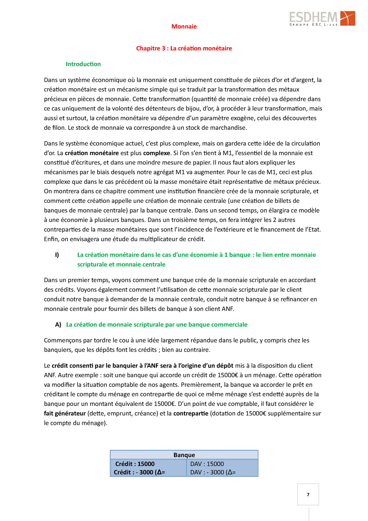 introduction dissertation sur la monnaie