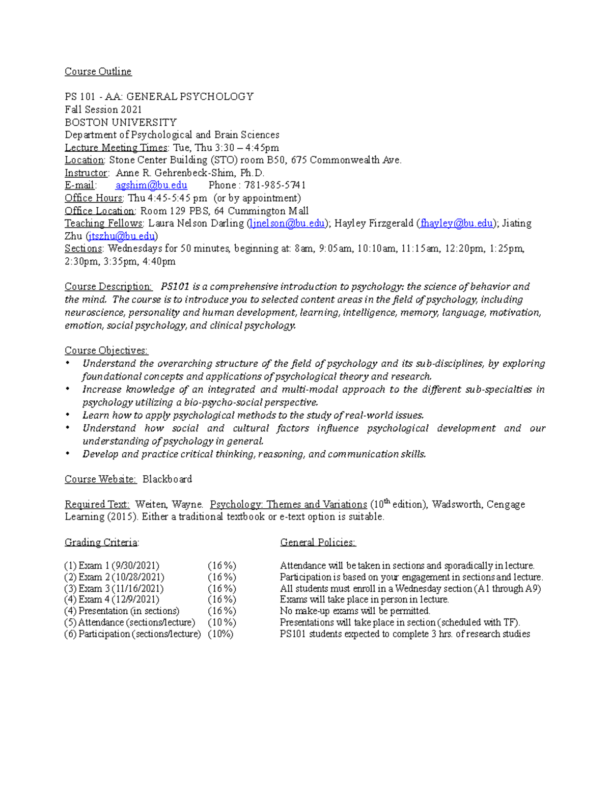 Syllabus BU PS101-AA Fall 2021 - EC202 - BU - Studocu