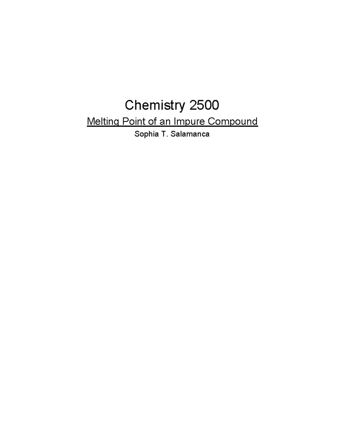 chemistry-2500-melting-point-of-an-impure-compound-chemistry-2500