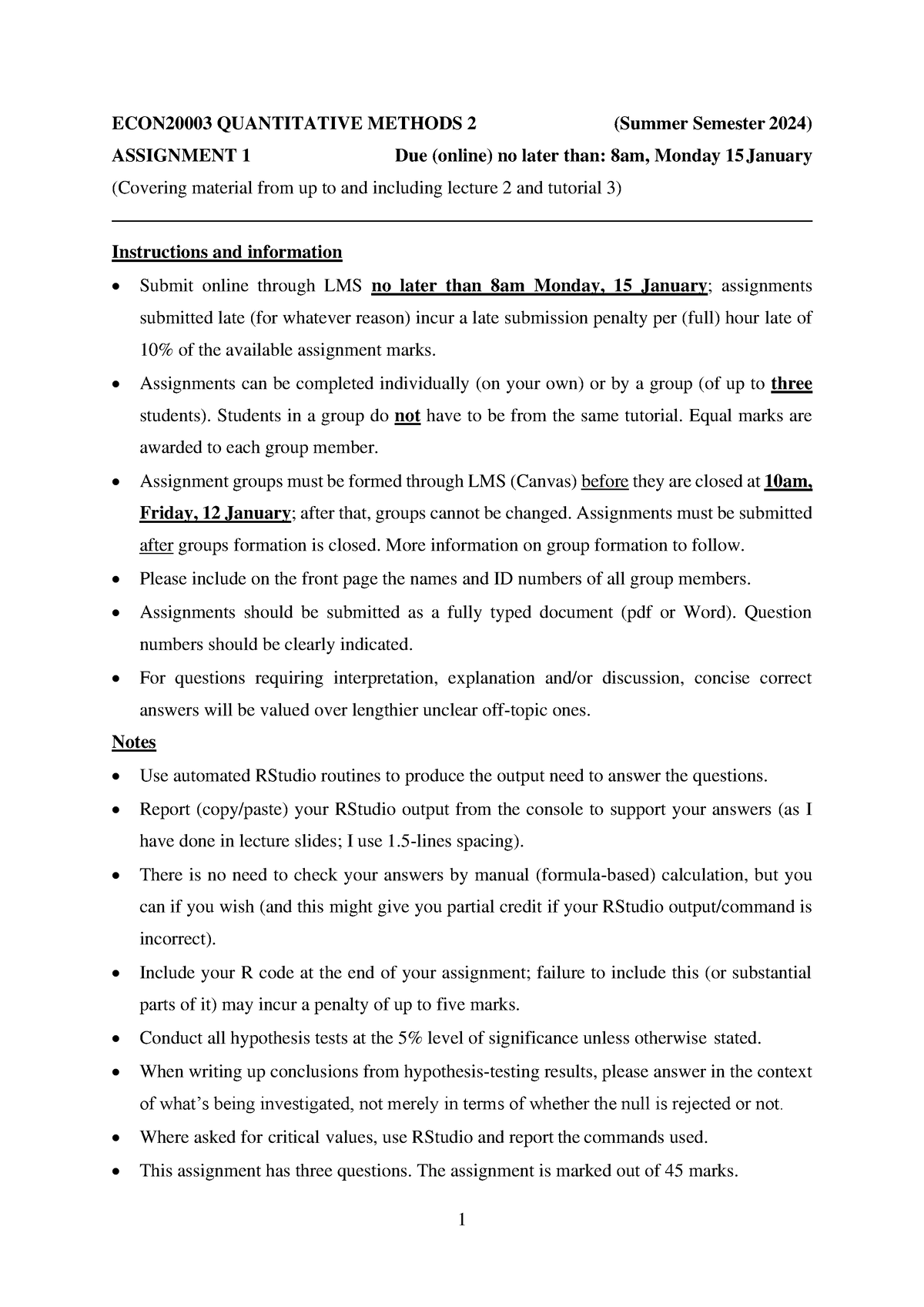 Assignment 1 2024 1 ECON20003 QUANTITATIVE METHODS 2 Summer Semester   Thumb 1200 1697 
