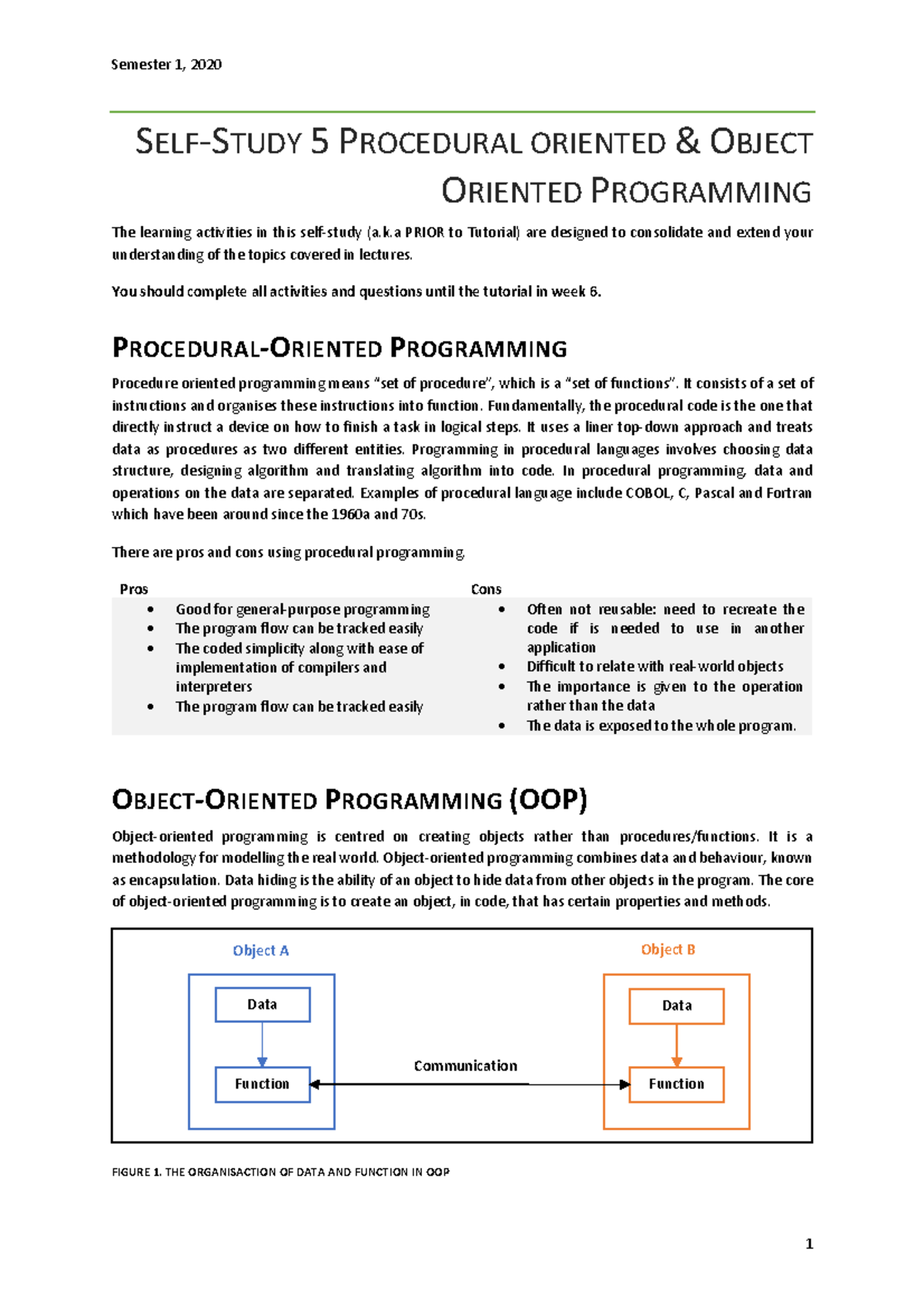 SS5 Object oriented and procedural oriented programming language ...