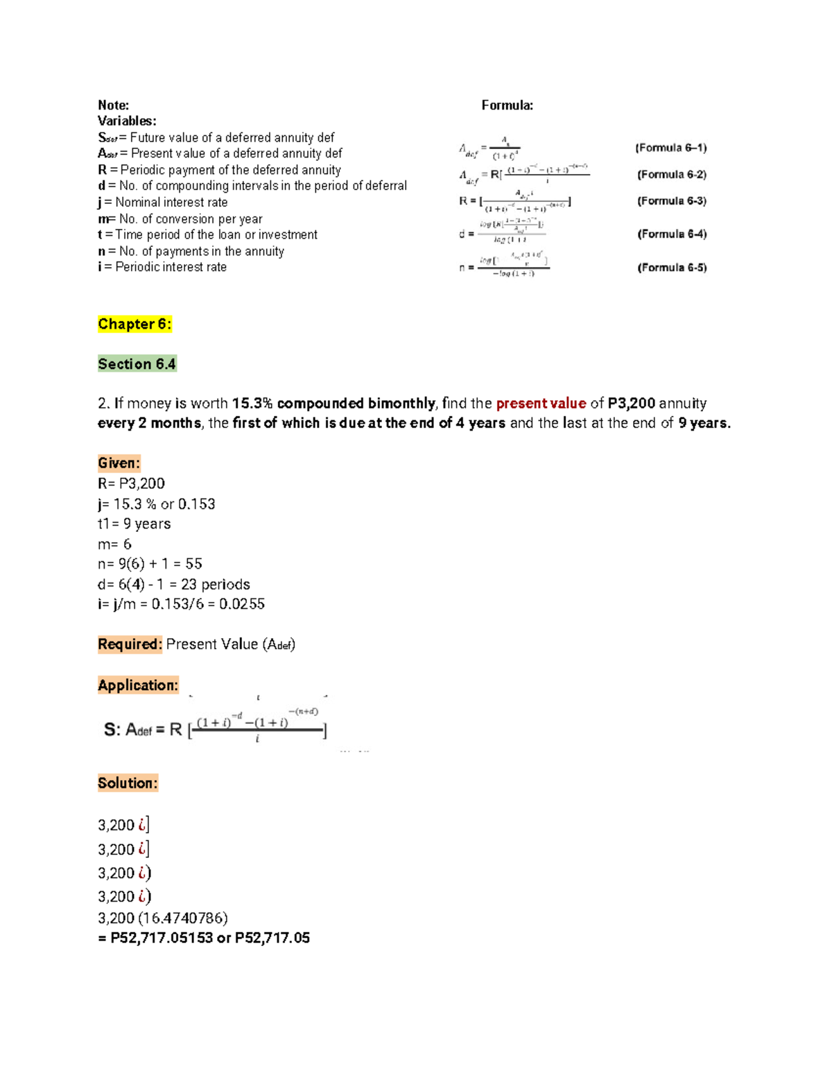 MOI Quiz - moi quiz supplementary material - Note: Formula: Variables ...