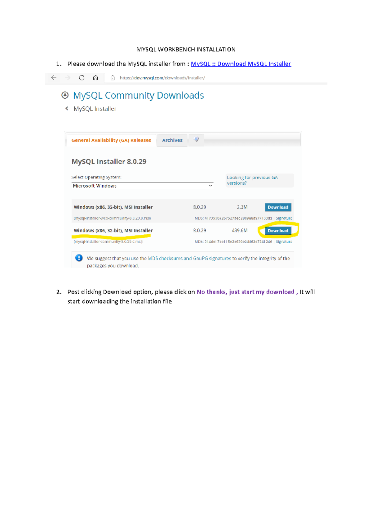 Mysql Workbench Installation final - MYSQL WORKBENCH INSTALLATION ...