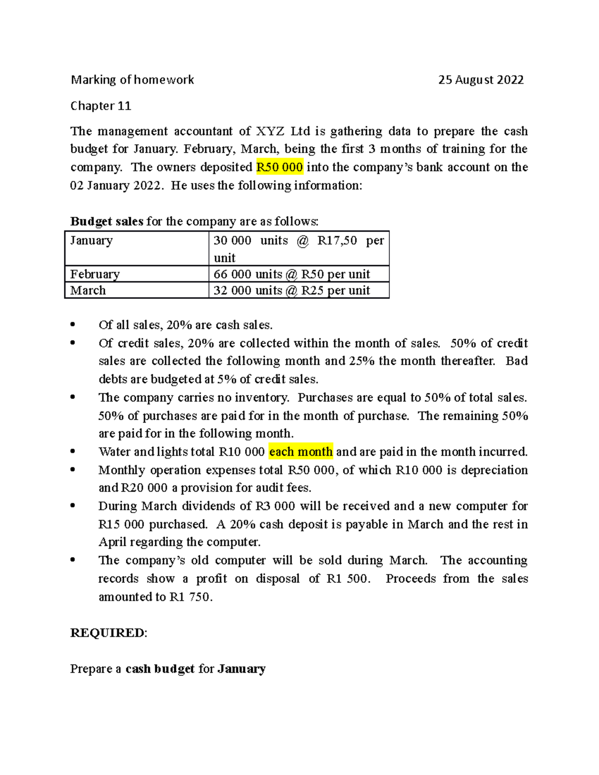 Marking of homework 2 25 August 2022 - Marking of homework 25 August ...