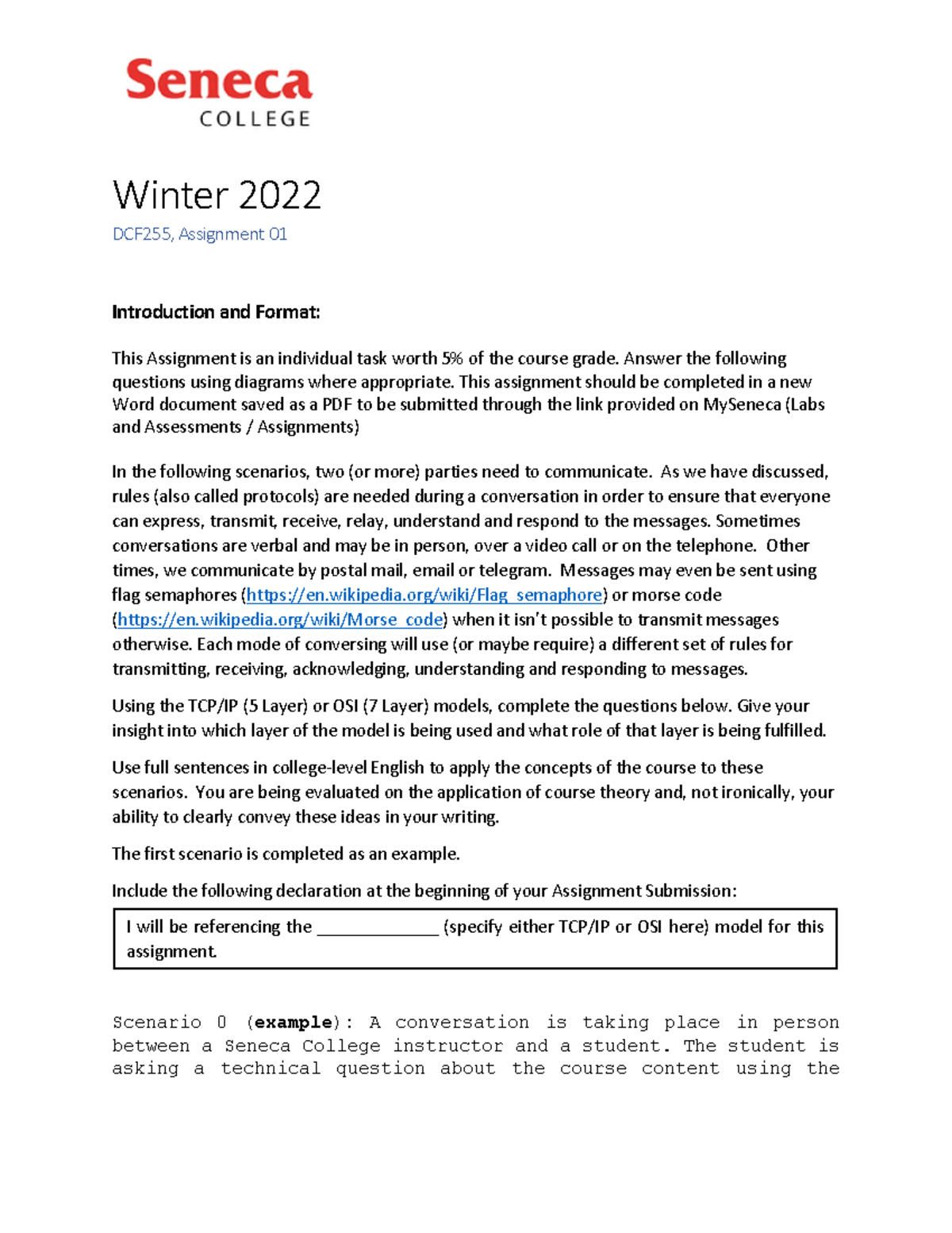 Assignment 01 Questions of dcf255 from CPP Winter 2022 DCF255