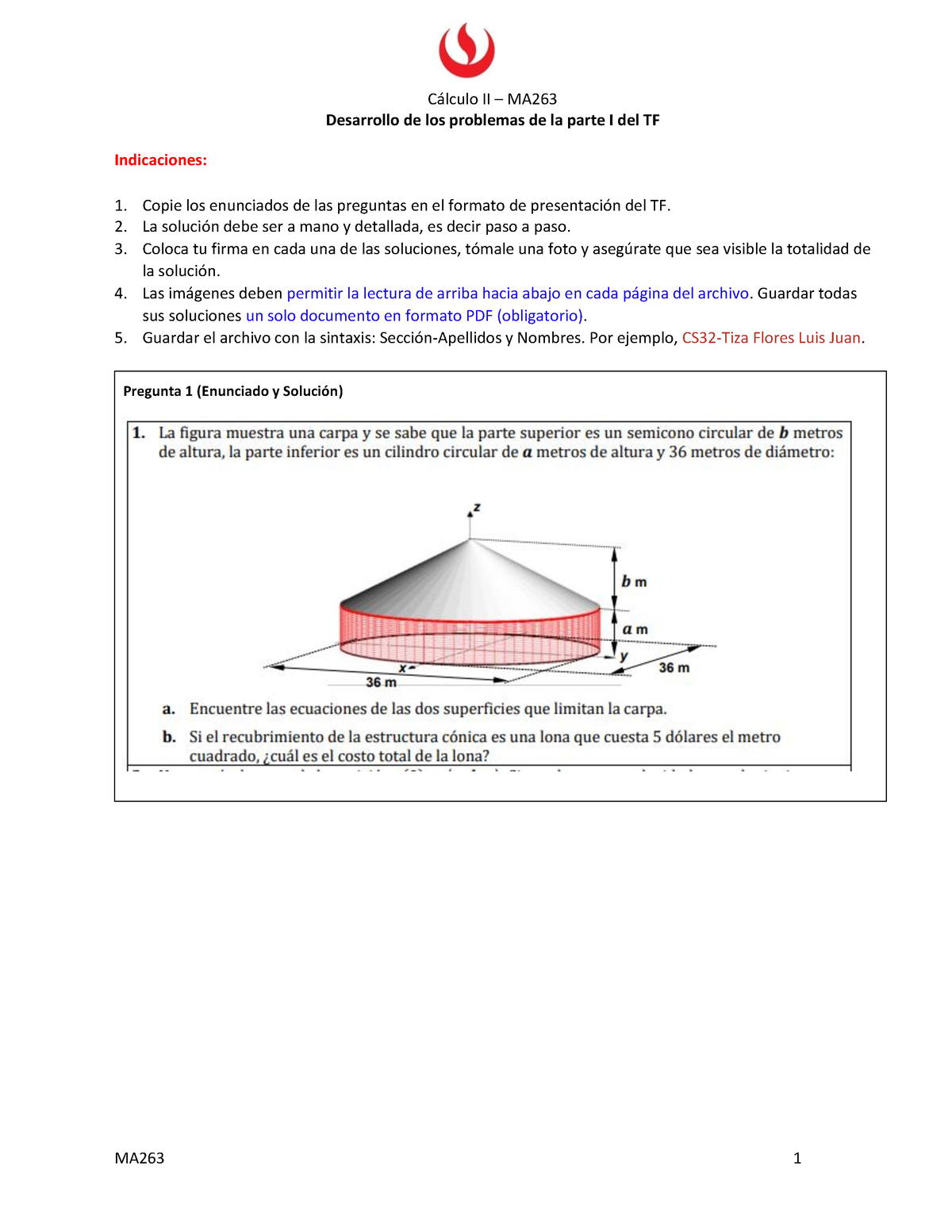 Informe De Caracteres - C·lculo II – MA Desarrollo De Los Problemas De ...