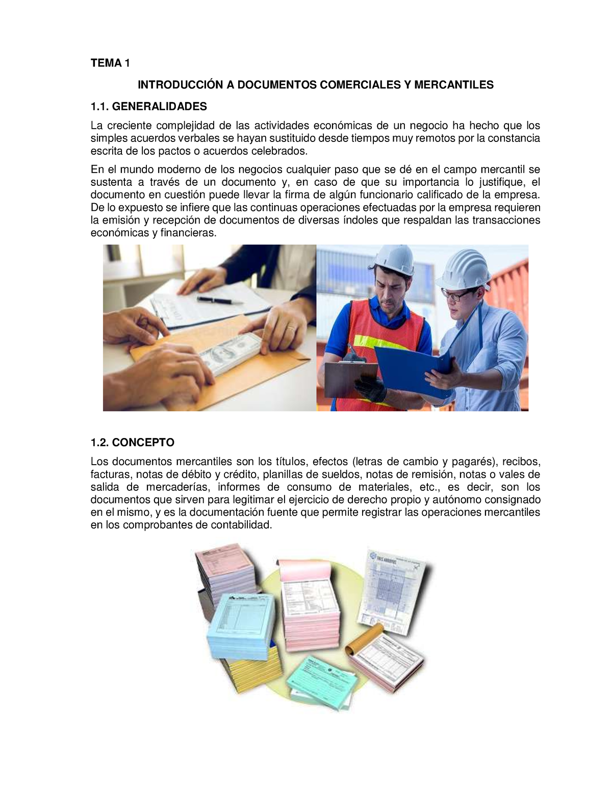 Documentos Comerciales Y Mercantiles 1 Tema 1 IntroducciÓn A Documentos Comerciales Y 4139