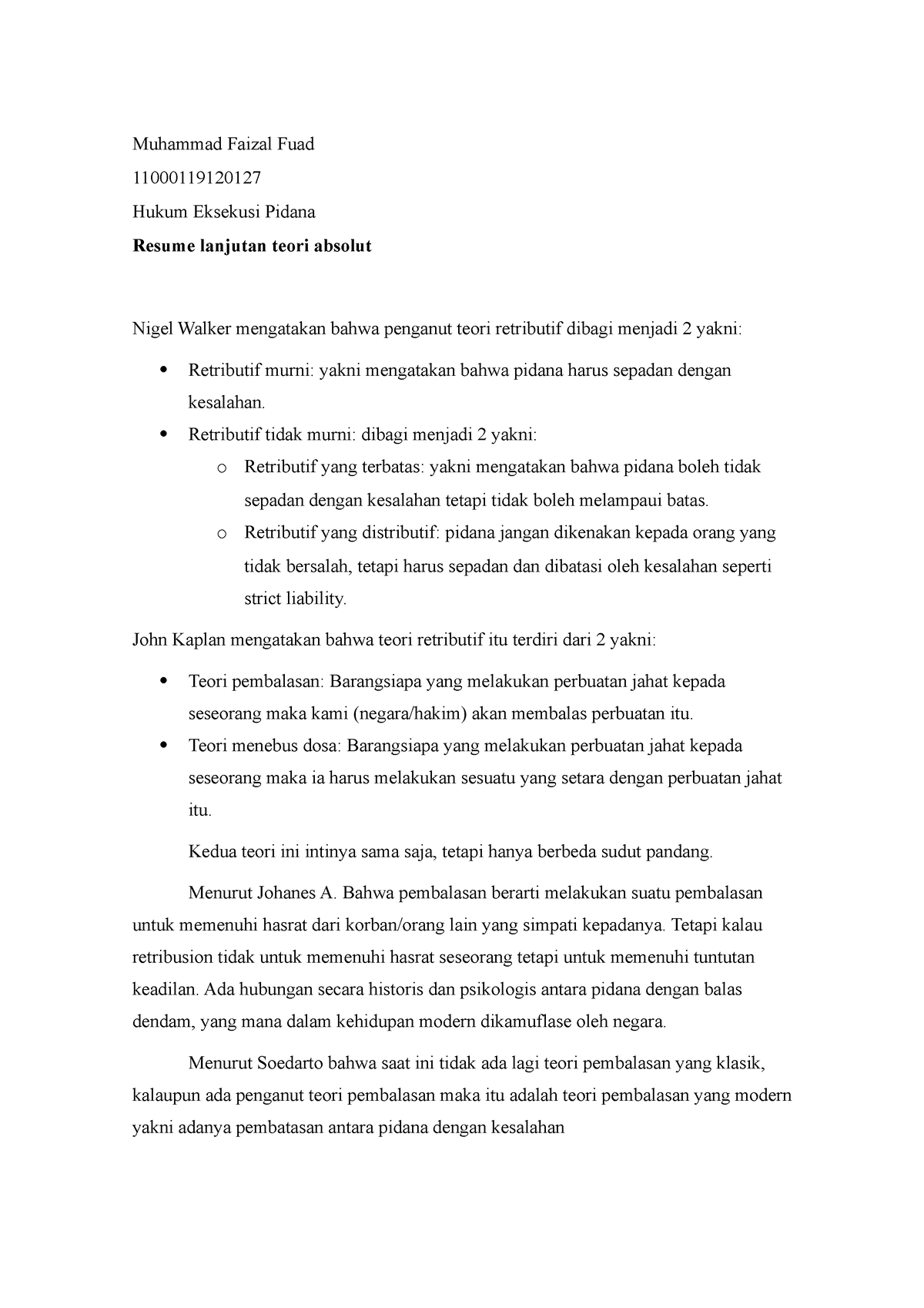 Resume 4 Materi Hukum Eksekusi Pidana (B) - Muhammad Faizal Fuad ...