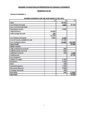 BANK Reconciliation Statement Questions AND Answers JUNE 2020 ...