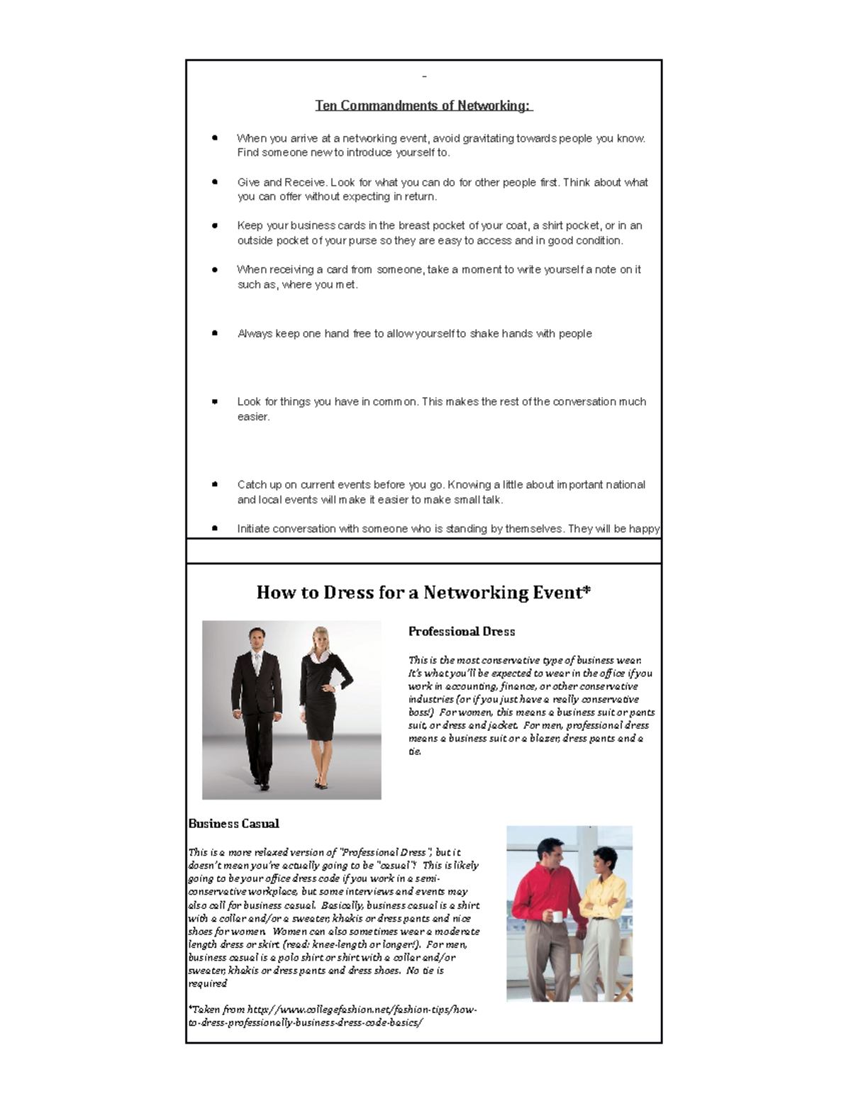 Ten Commandments of Networking - Find someone new to introduce yourself to.   Give and Receive. Look - Studocu