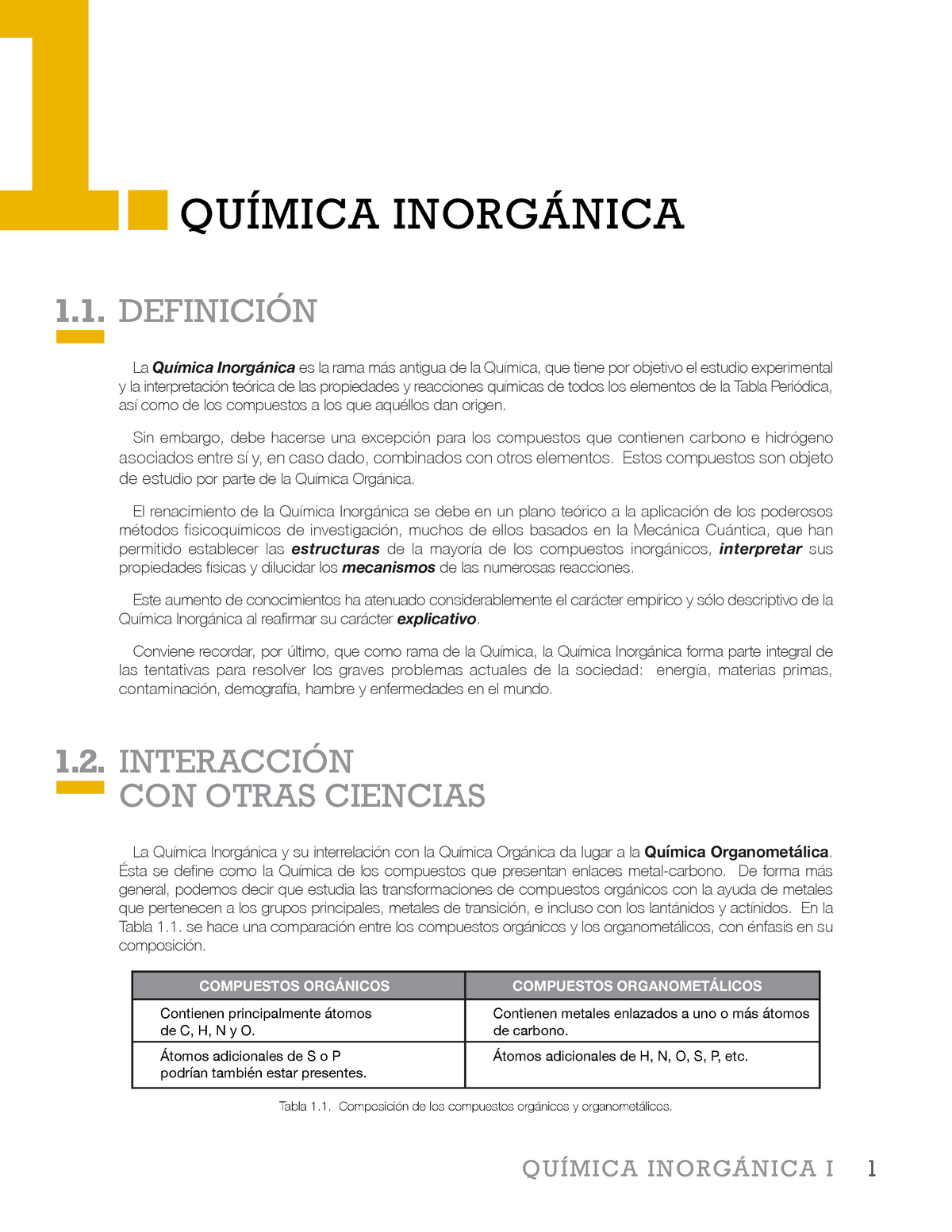 Capítulo 1 Quimica Inorganica La Química Inorgánica Es La Rama Más Antigua De La Química Que 1914