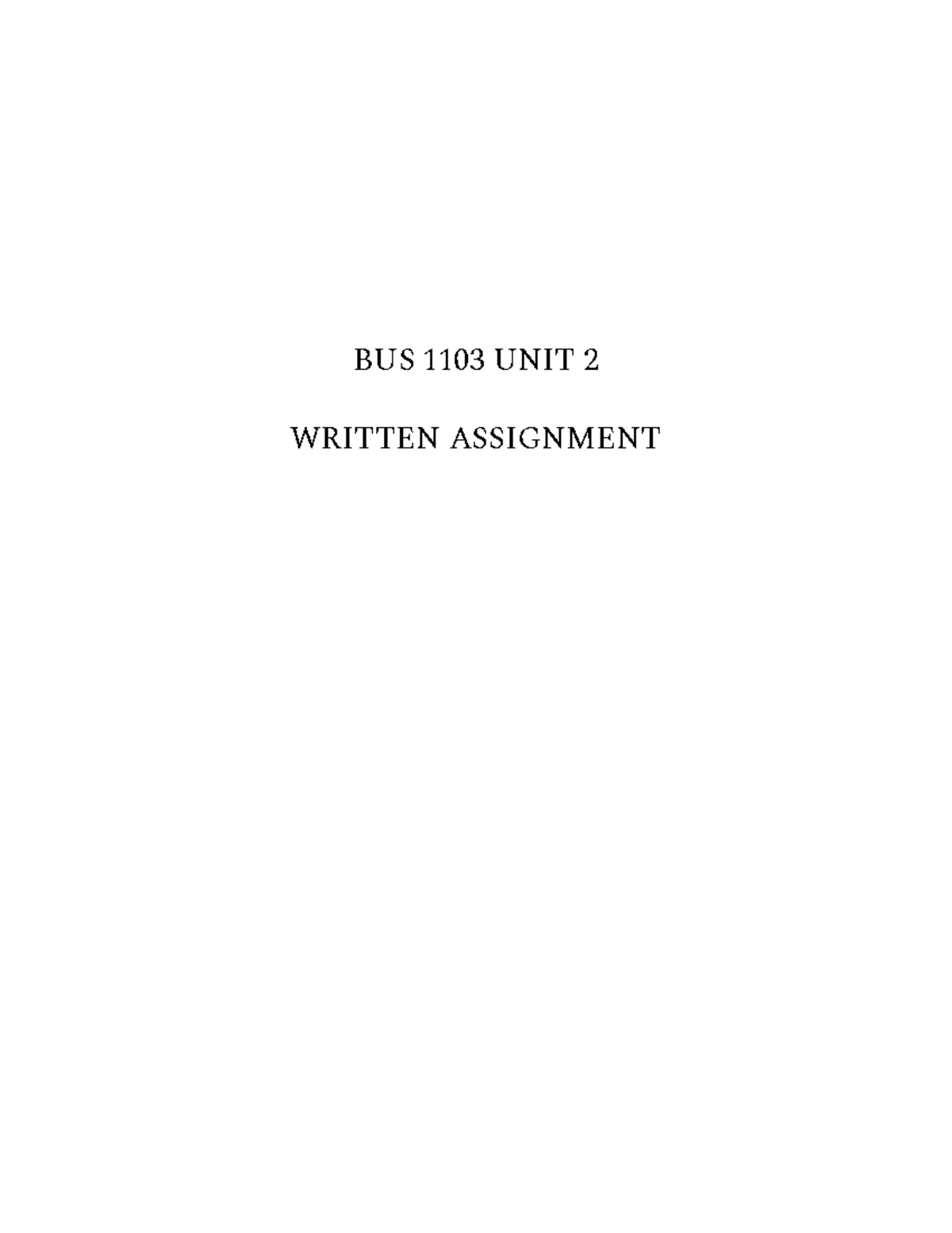 bus 1103 written assignment unit 2