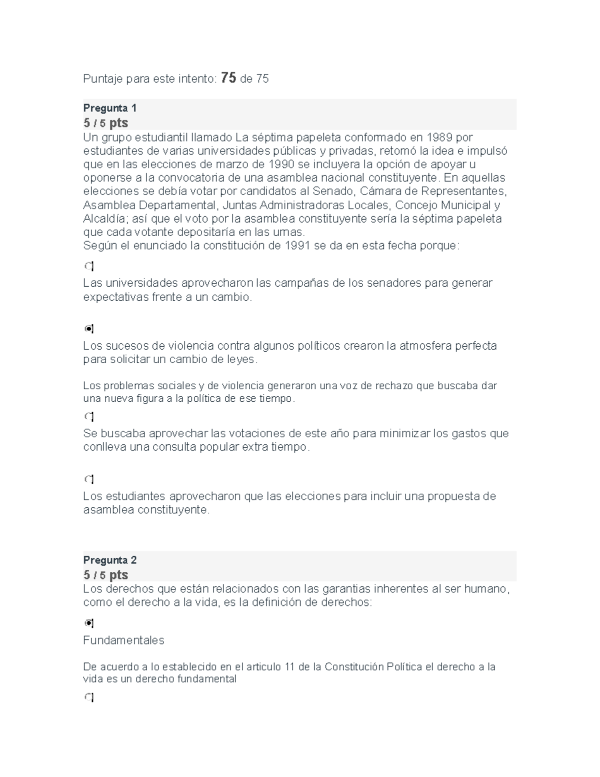 Parcial Escenario 4 - Puntaje Para Este Intento: 75 De 75 Pregunta 1 5 ...