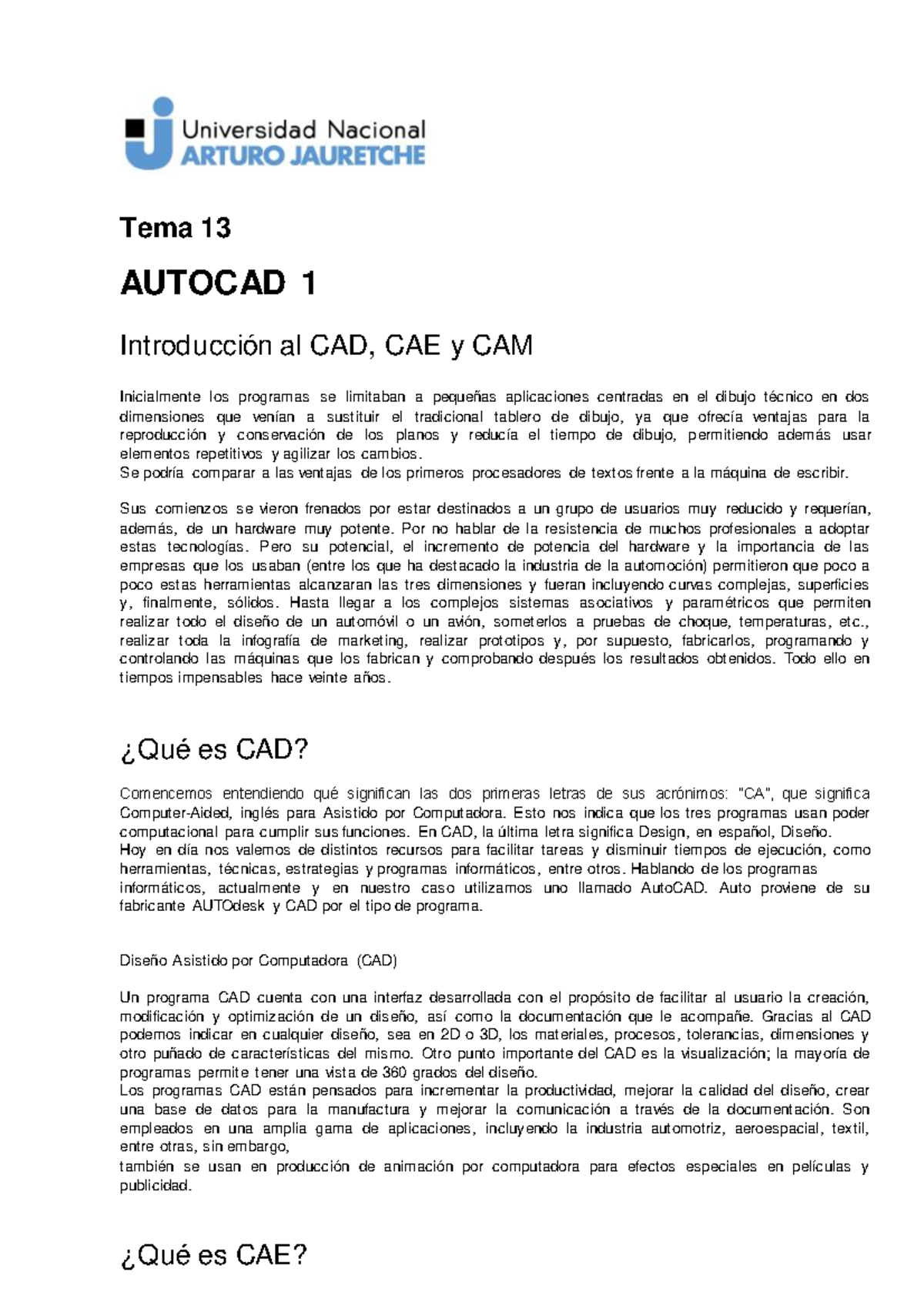 Autocad 1-CAD CAE CAM - No le prestes atención, las clases son lo más ...