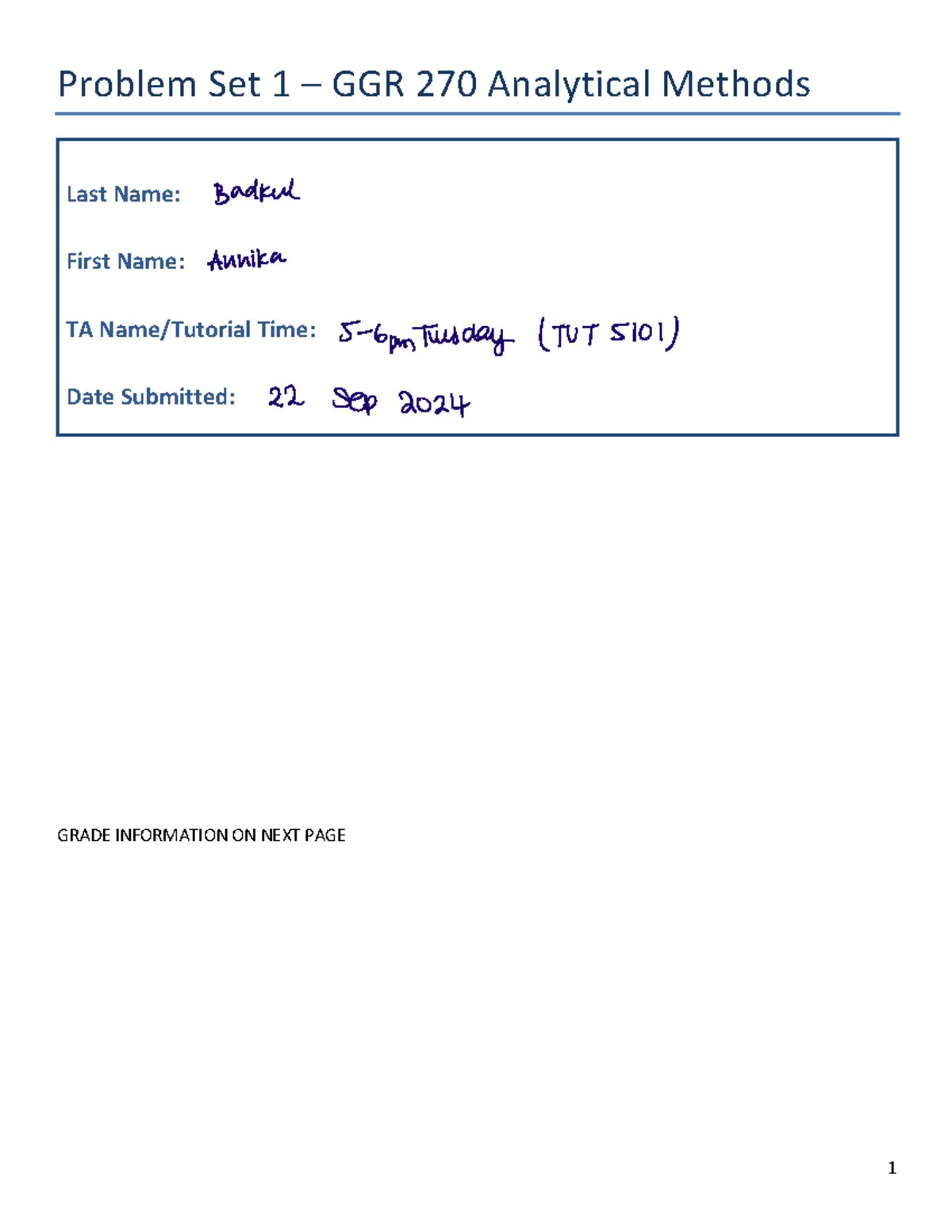 Problem+Set+1 - ggr270 - Problem Set 1 – GGR 270 Analytical Methods ...