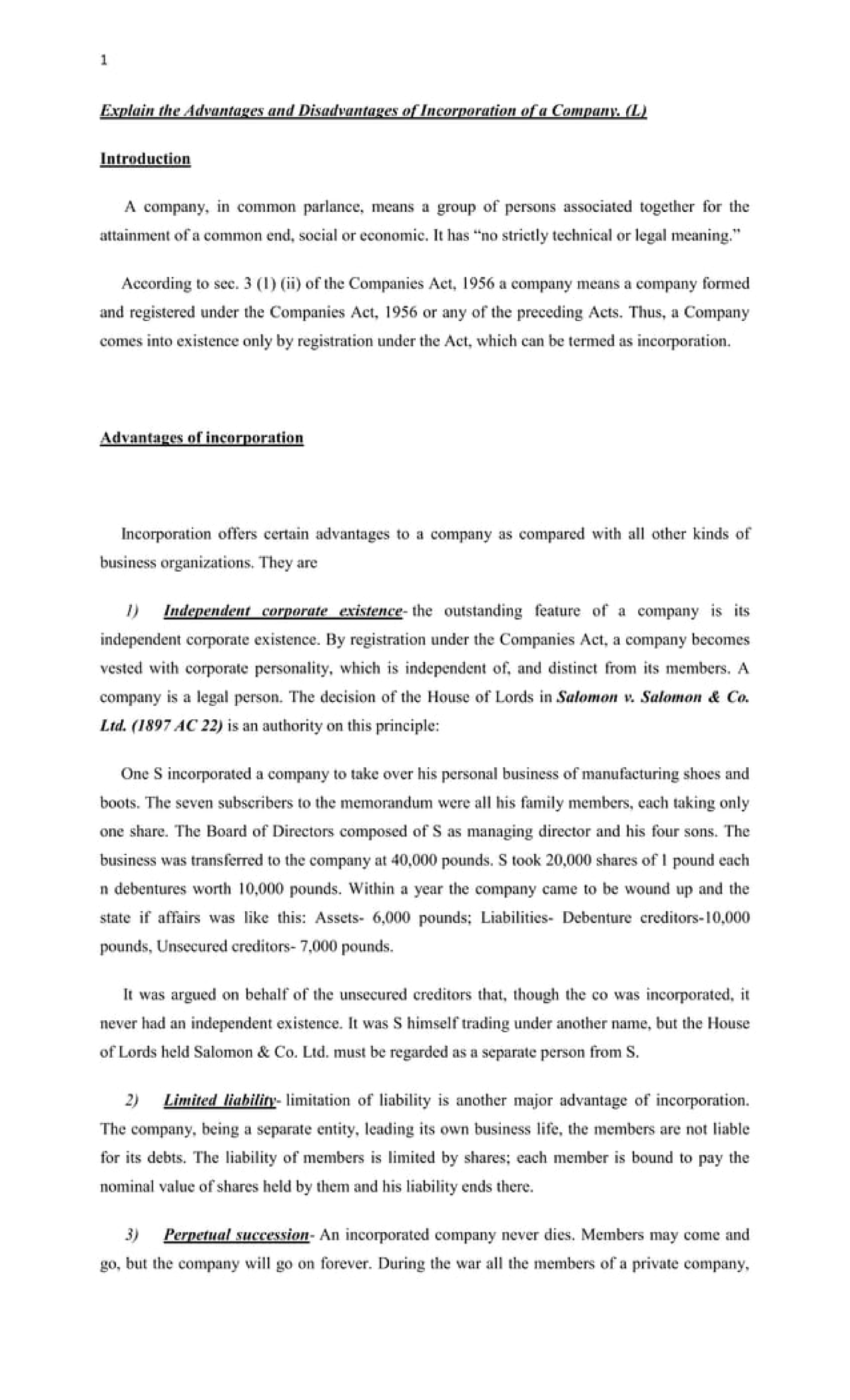 Companies laws complete notes - Equity and Trust - Studocu