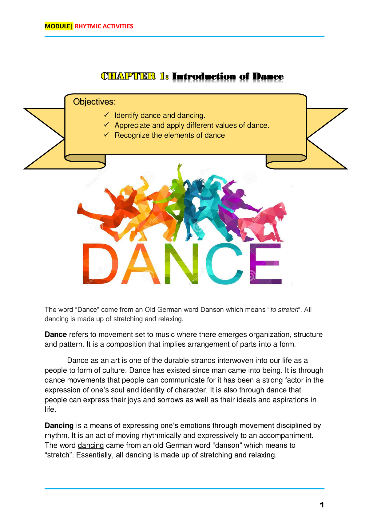 introduction to dance essay