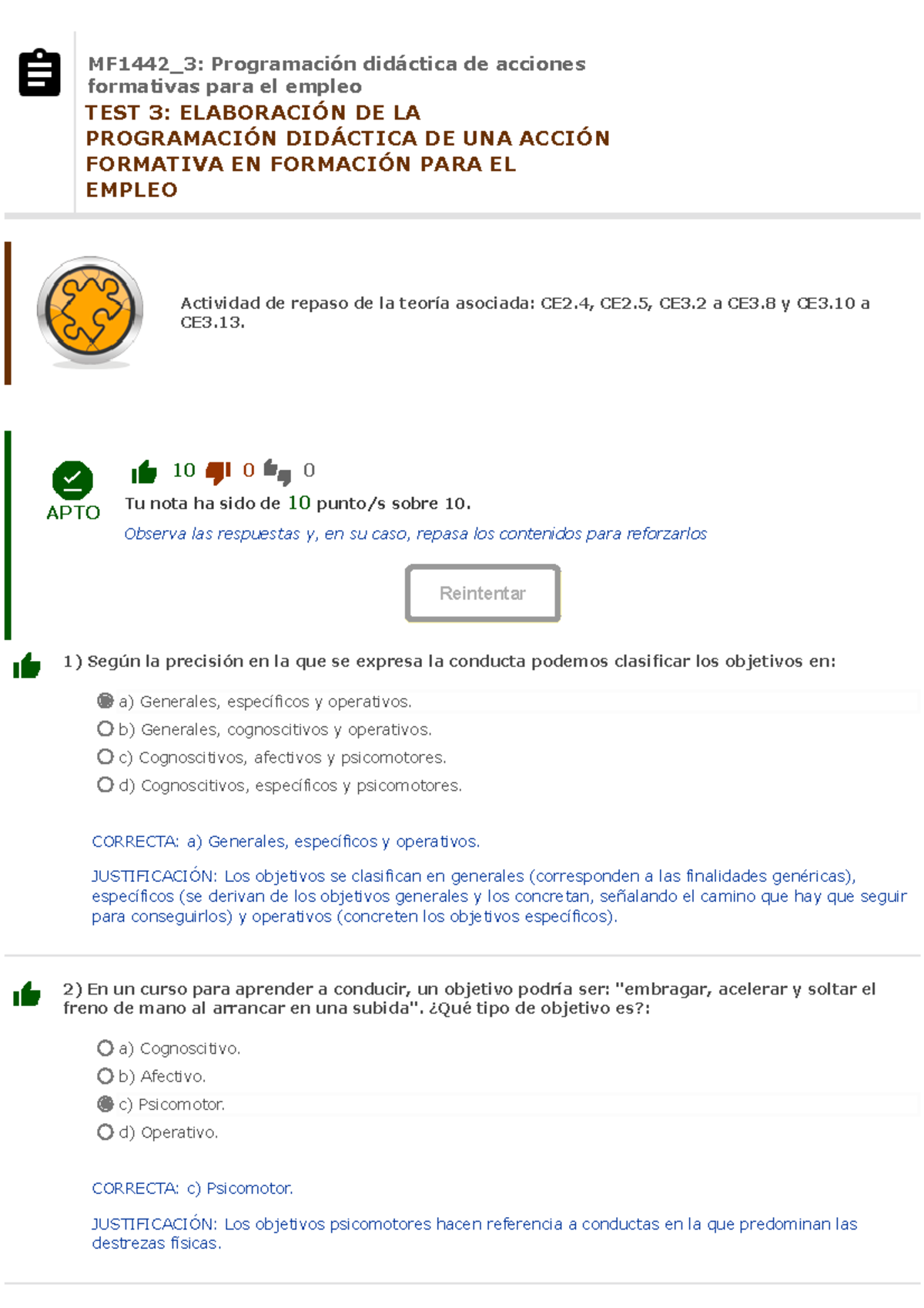 Test Programación Tema 4 , Test programación. tema 1 – EFNY