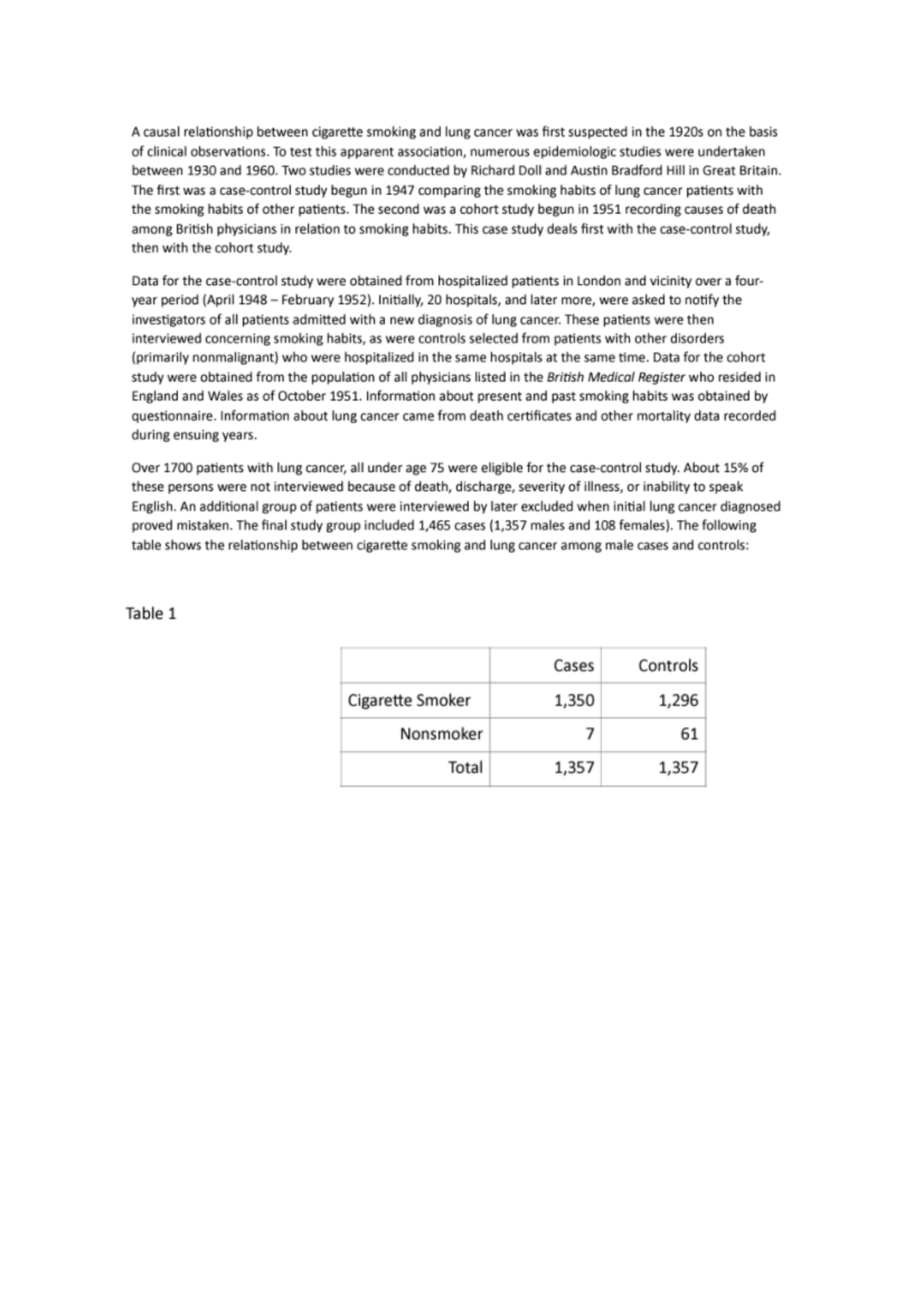 2-1 worksheet pdf - 1. 1,350 smokers (1,357 - 7) Total cases = 1, 1,350 ...