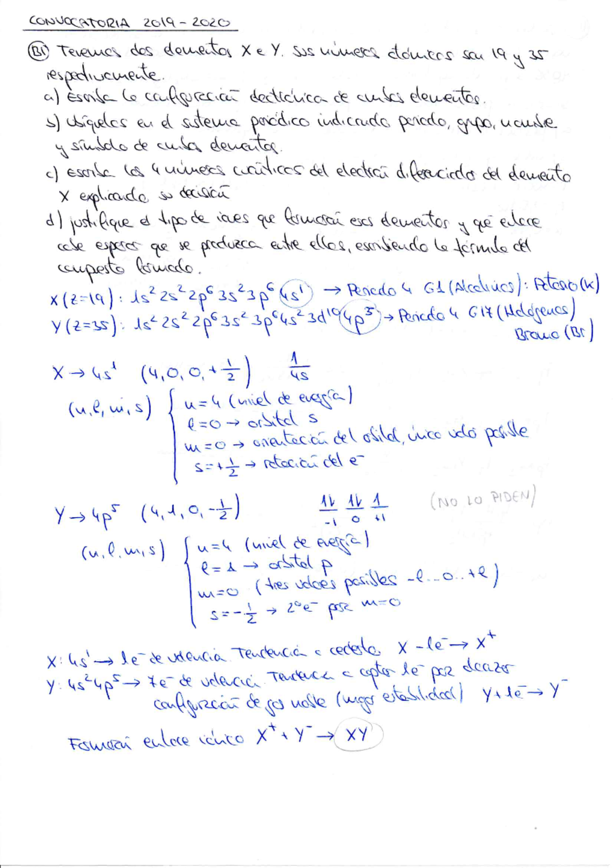 Ev AU Química 2019-2020 (Extraordinaria B) - EVAU Matematicas II - Studocu