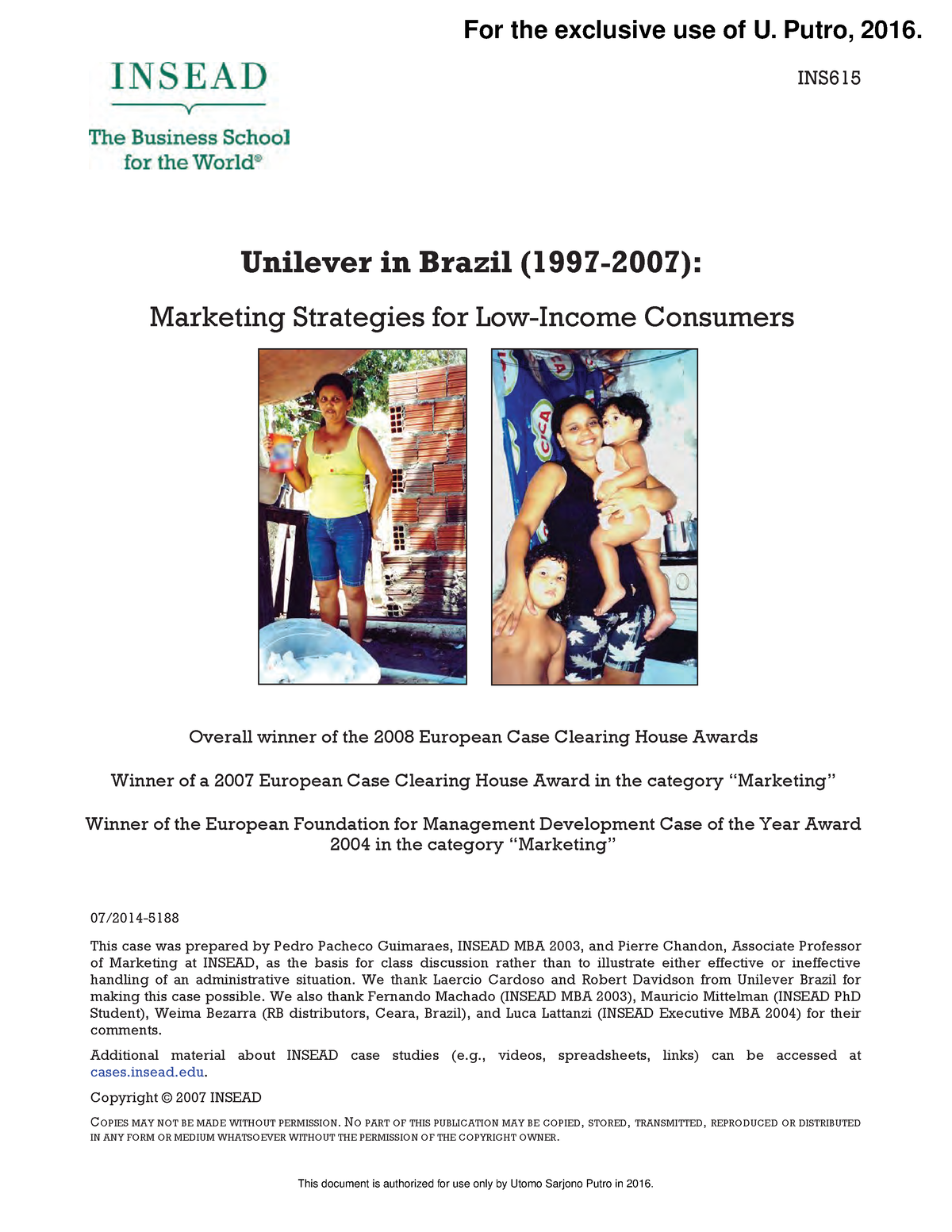 unilever brazil case study