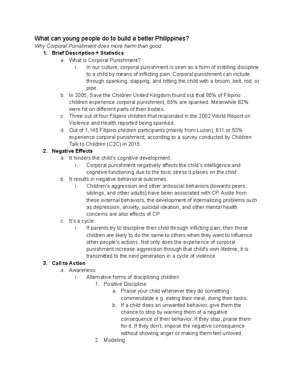 Infographic Content About Corporal Punishment In The Philippines What Can Young People Do To 3754