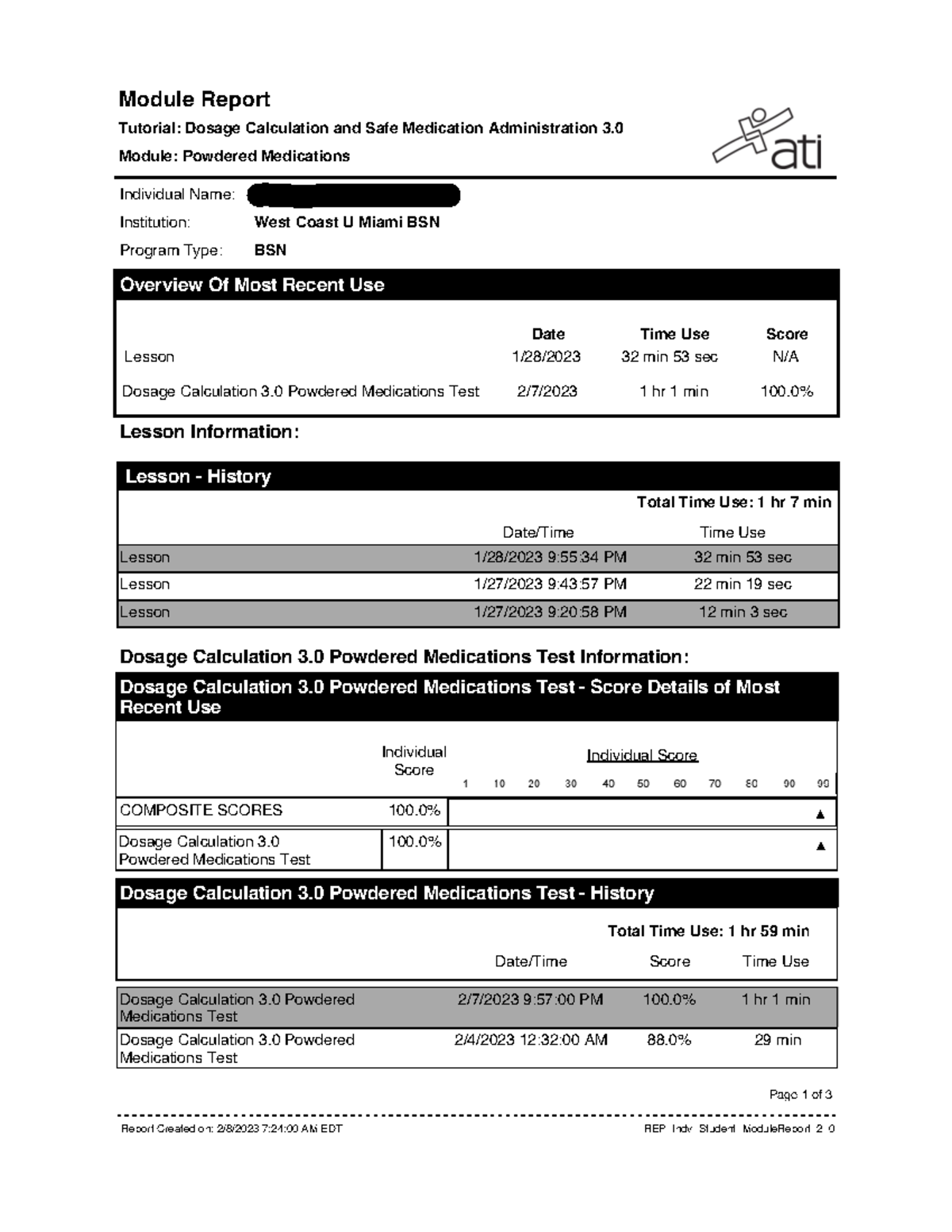 Powdered Medications Module Report Tutorial Dosage Calculation and