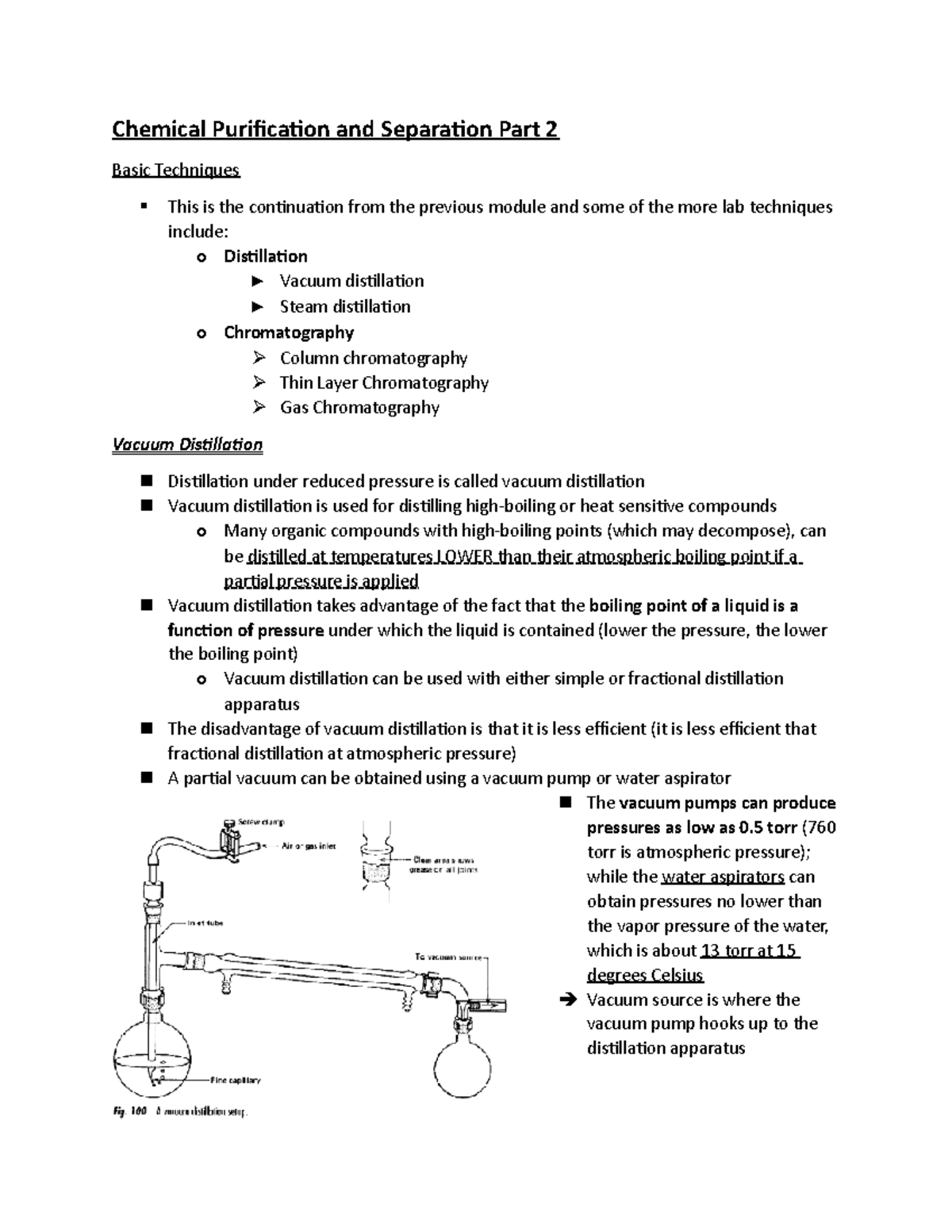 Week2-Orgo211 Notes - Chemical Purification and Separation Part 2 Basic ...