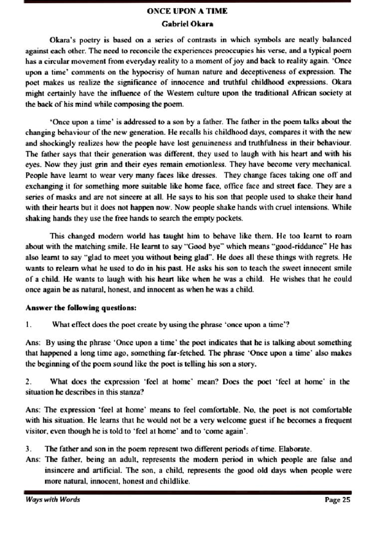 Once upon a time question and answer chapter - ONCE UPON A TIME Gabriel ...