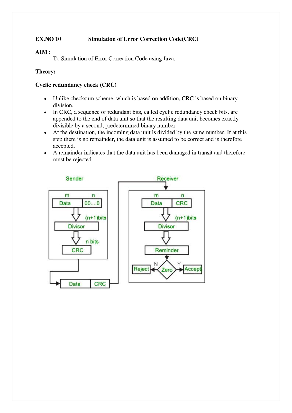 ex-10-crc-lab-manual-ex-10-simulation-of-error-correction-code-crc