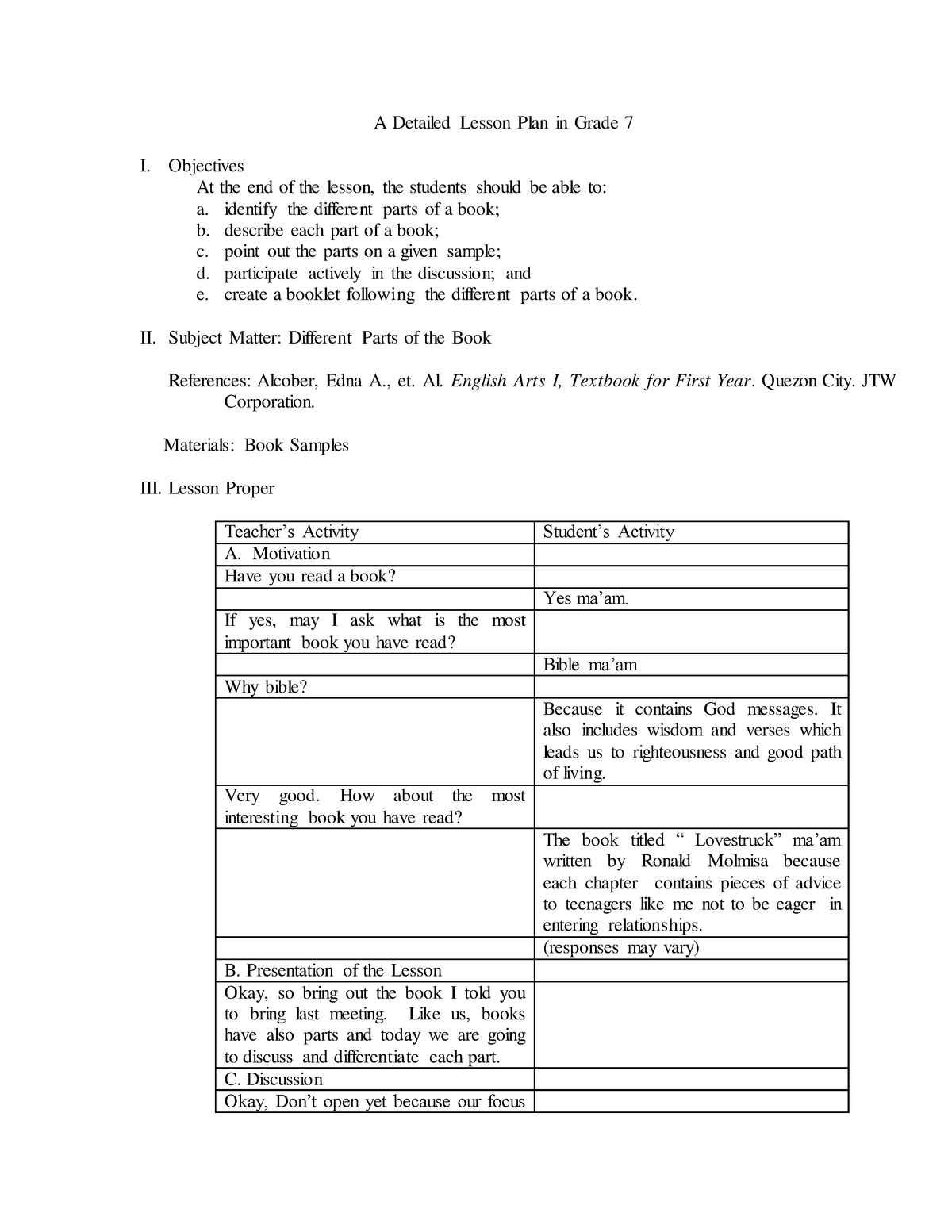 parts-of-a-book-a-detailed-lesson-plan-in-grade-7-i-objectives-at