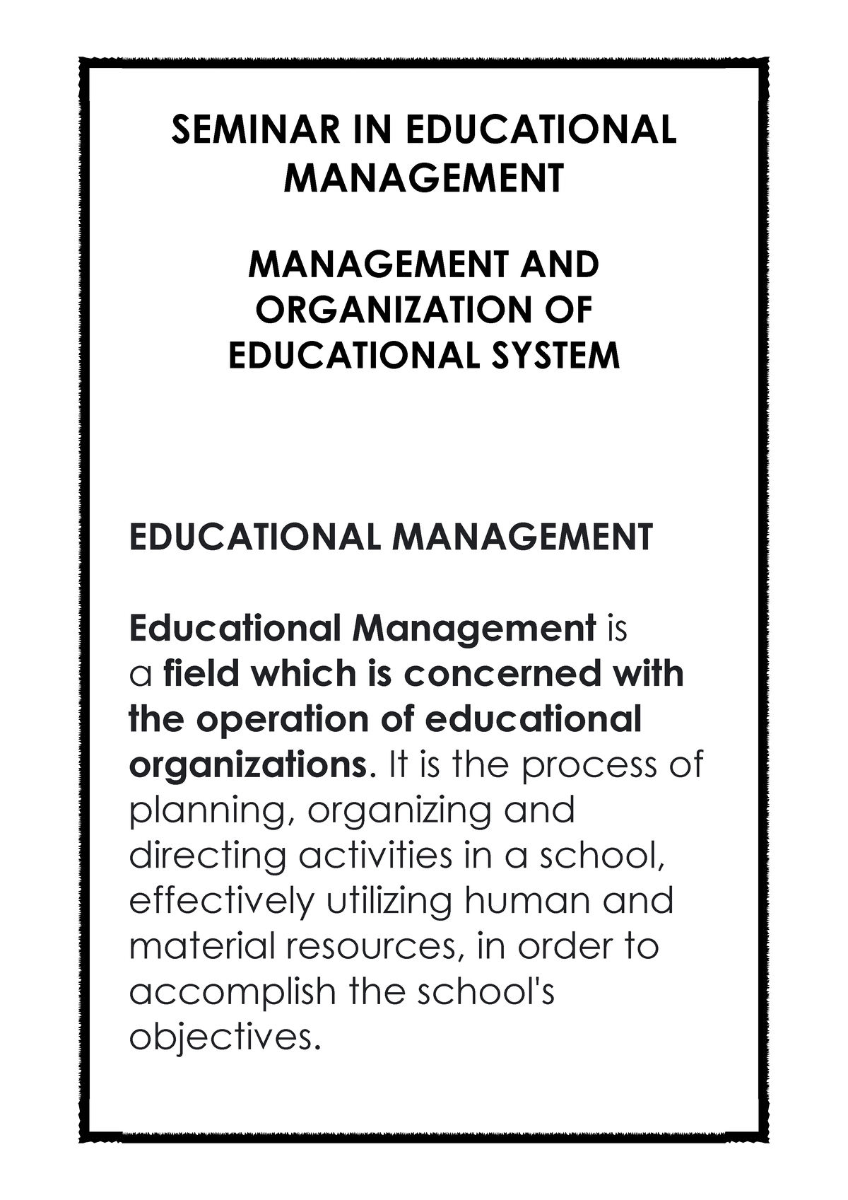 educational management research paper pdf