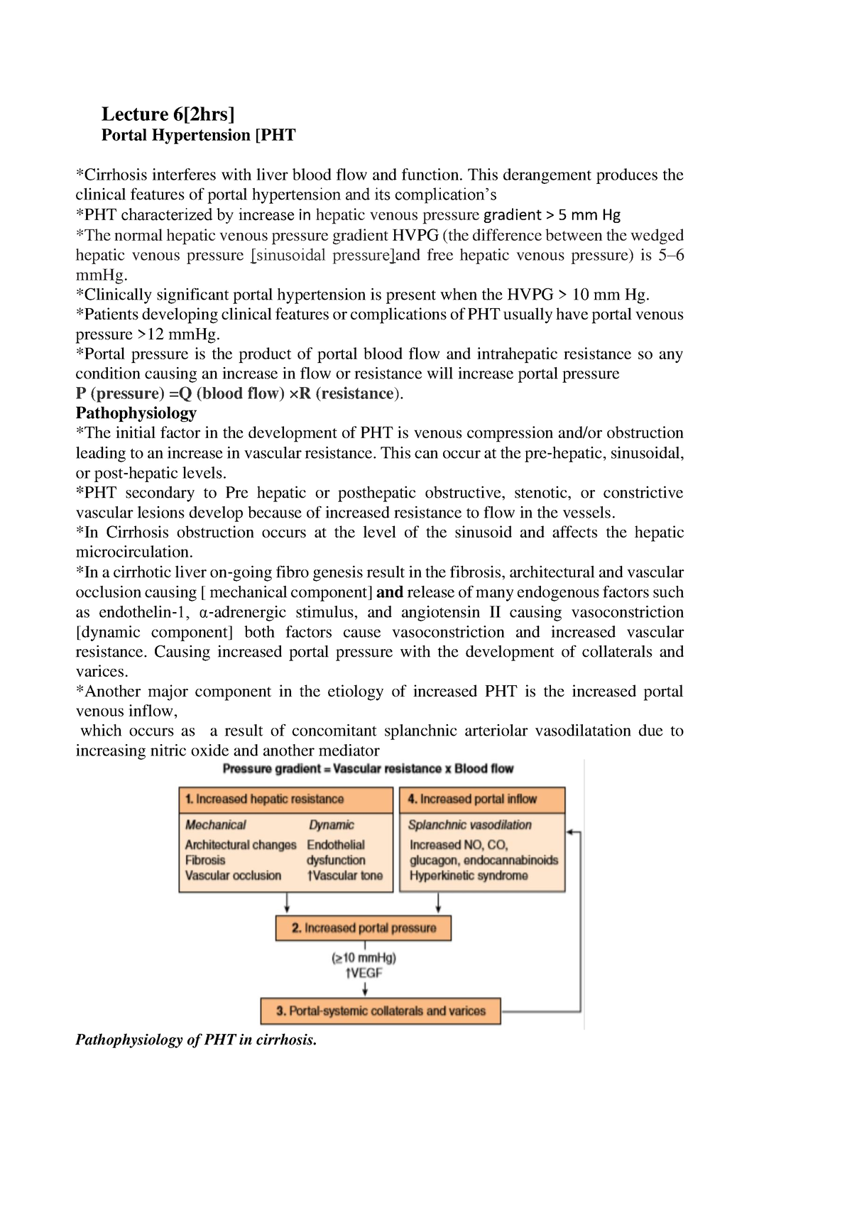 Portal Hypertension [PHT Lecture 6[2hrs] Portal Hypertension [PHT