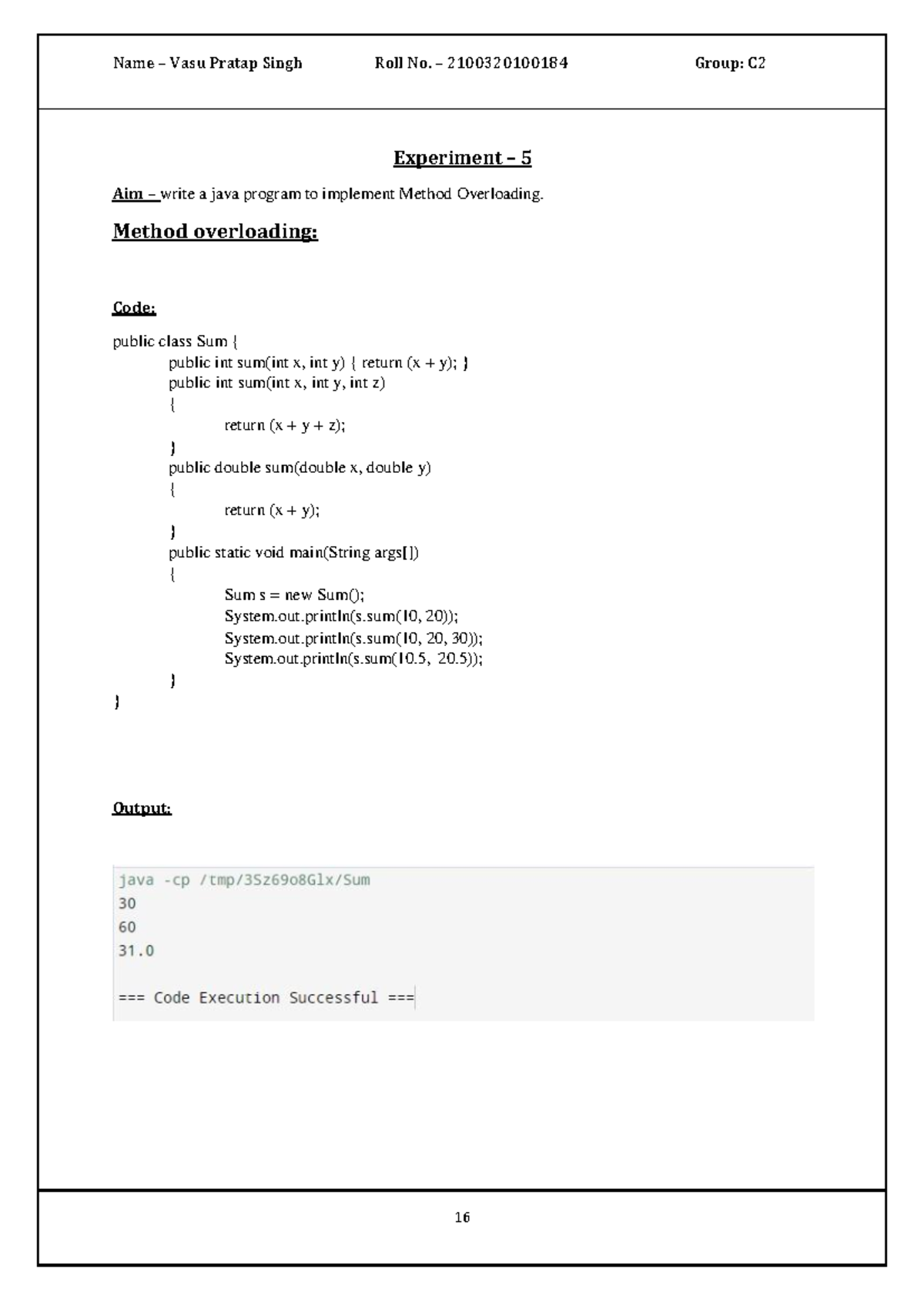Wt5 - practical - Experiment – 5 Aim – write a java program to ...