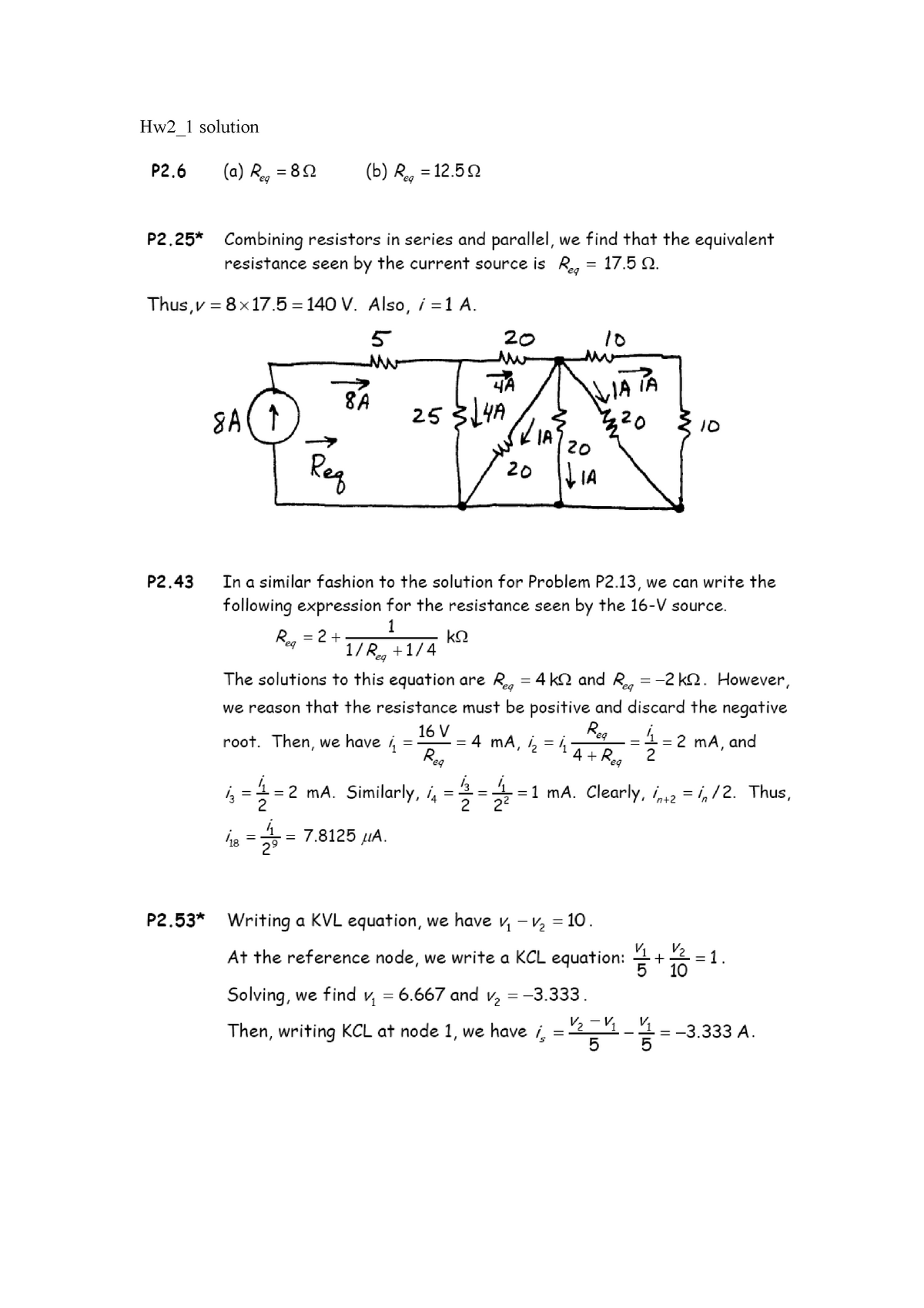 Hw2 1 Solution - Electrical Engineering - Hw2_1 Solution - Studocu