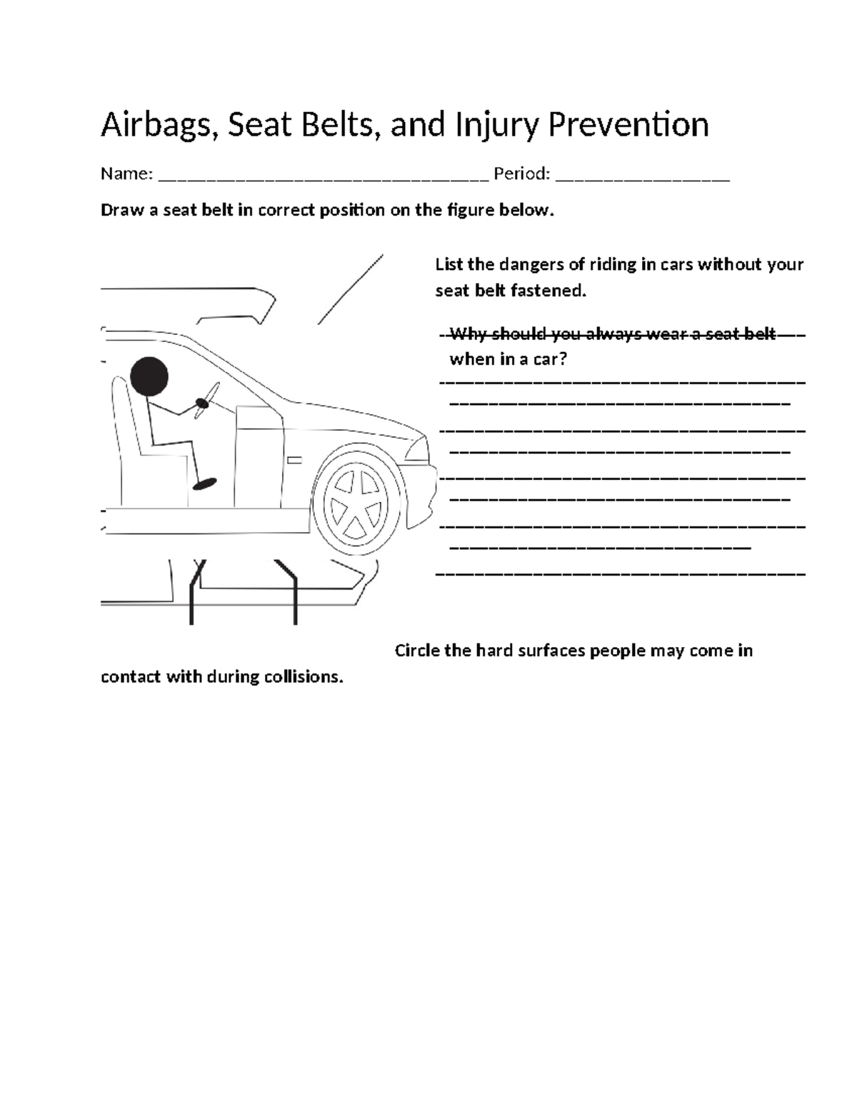 Airbags Seat Belts Injury Prevention - Airbags, Seat Belts, and Injury ...