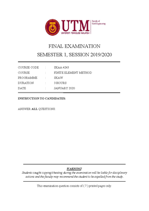 final past year - SAB 4243 1 FINAL EXAMINATION SEMESTER I, SESSION ...