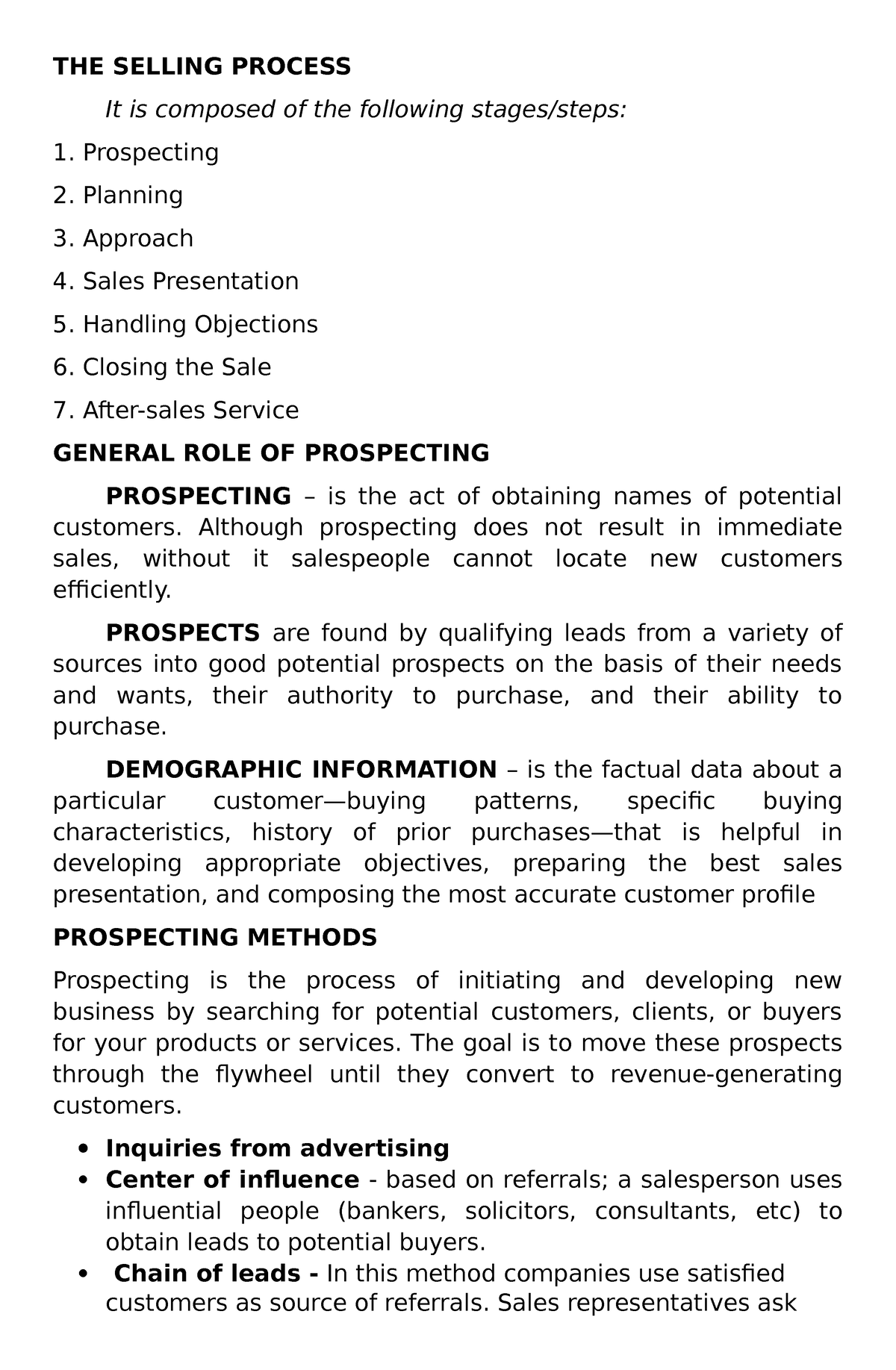 profsales-the-selling-process-summary-of-definition-the-selling