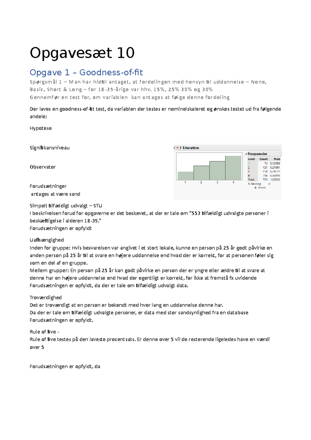 Opgavesæt 10 - Et Bud På En Besvarelse Af Opgavesæt 10 - Opgavesæt 10 ...