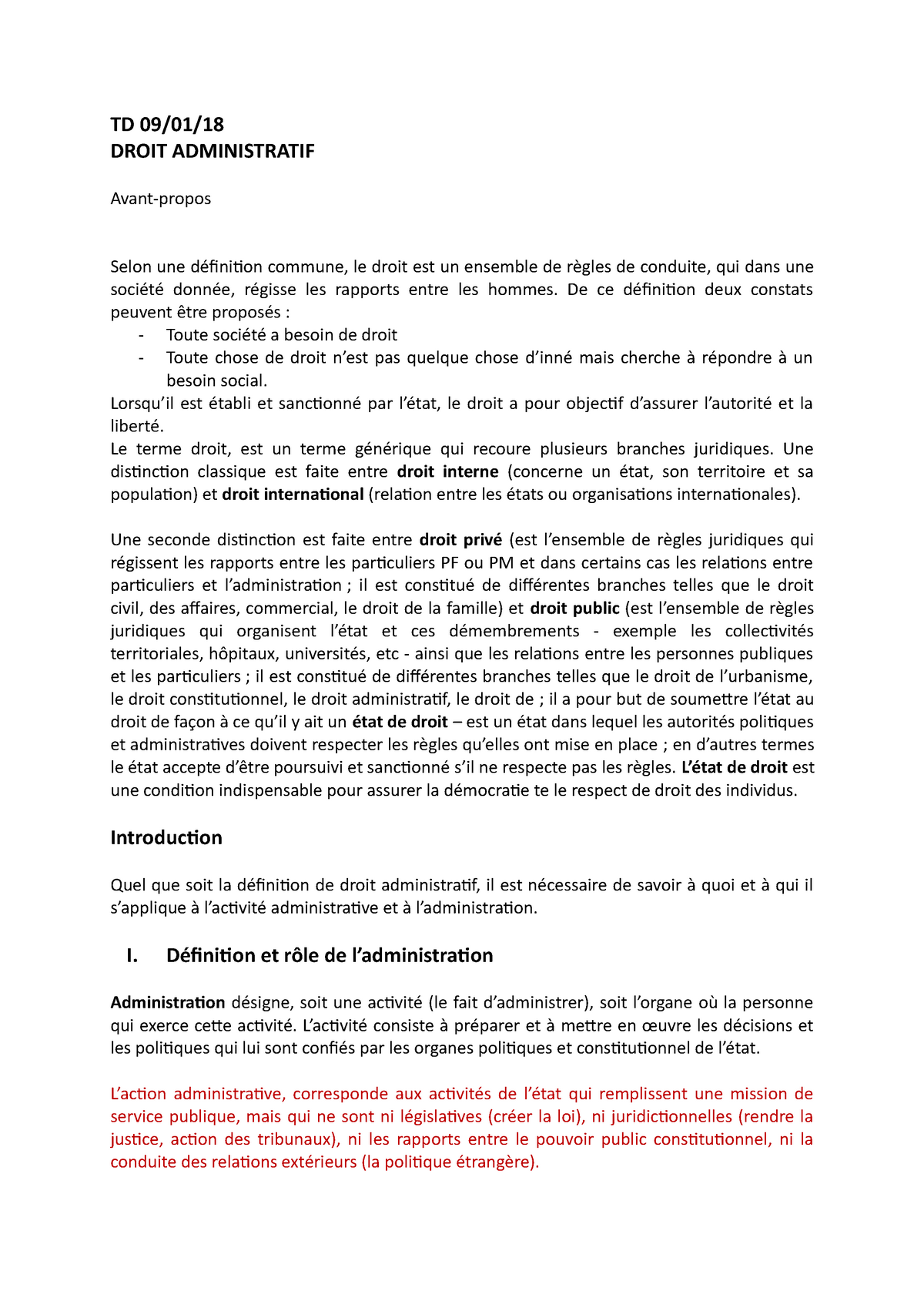 dissertation sur la definition du droit administratif