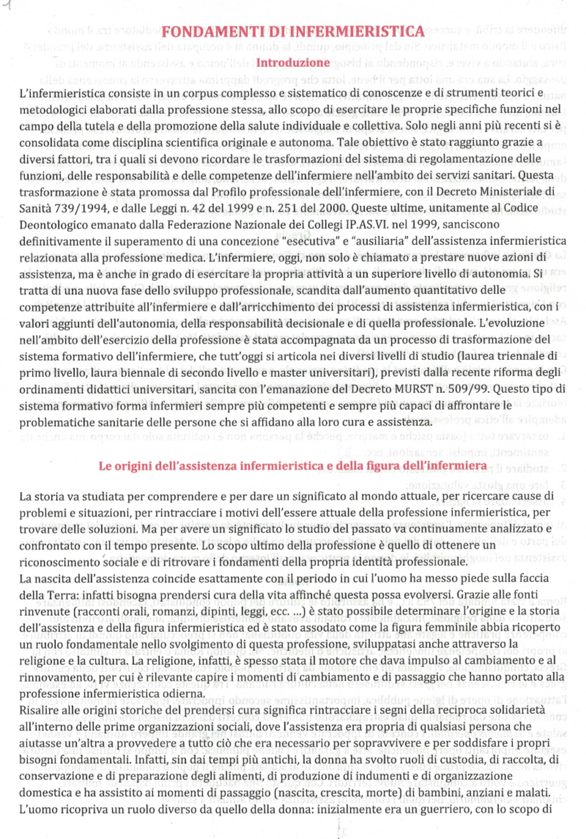 Riassunto FOND 1-2 - Fondamenti - Fondamenti Di Infermieristica ...