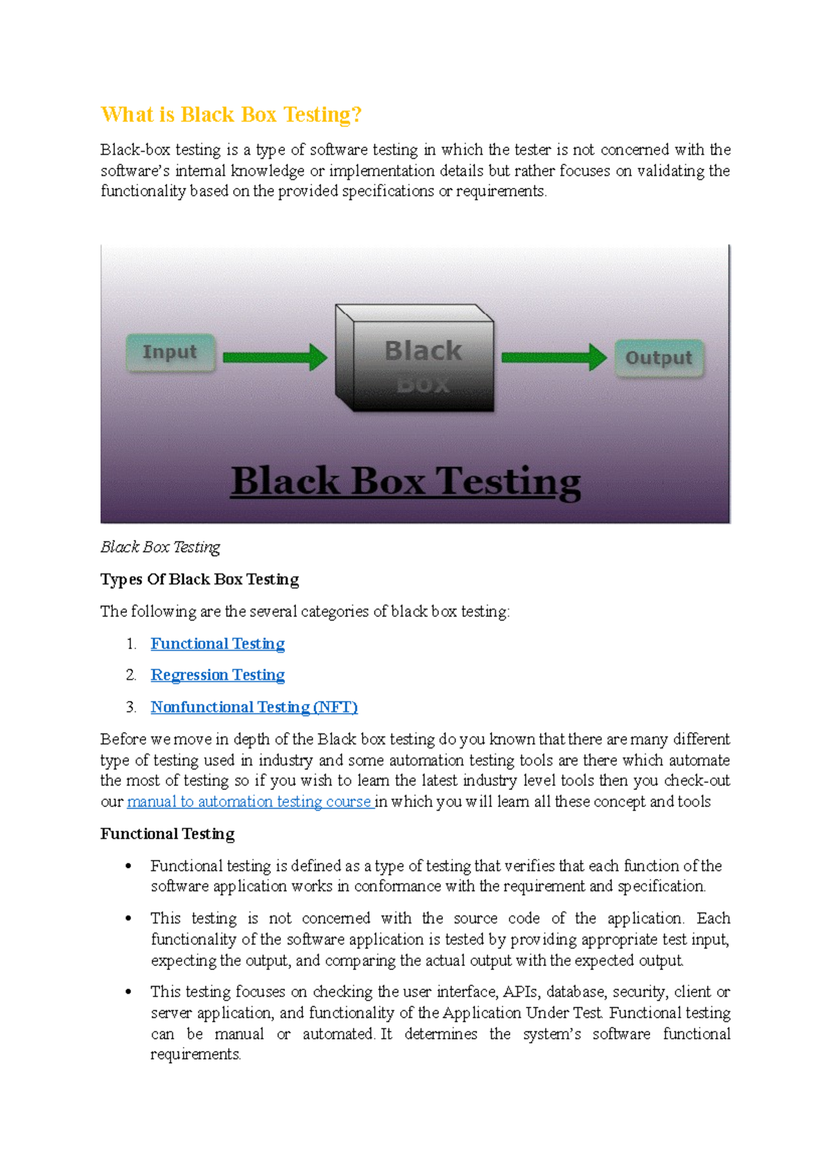 What is Black Box Testing - What is Black Box Testing? Black-box ...